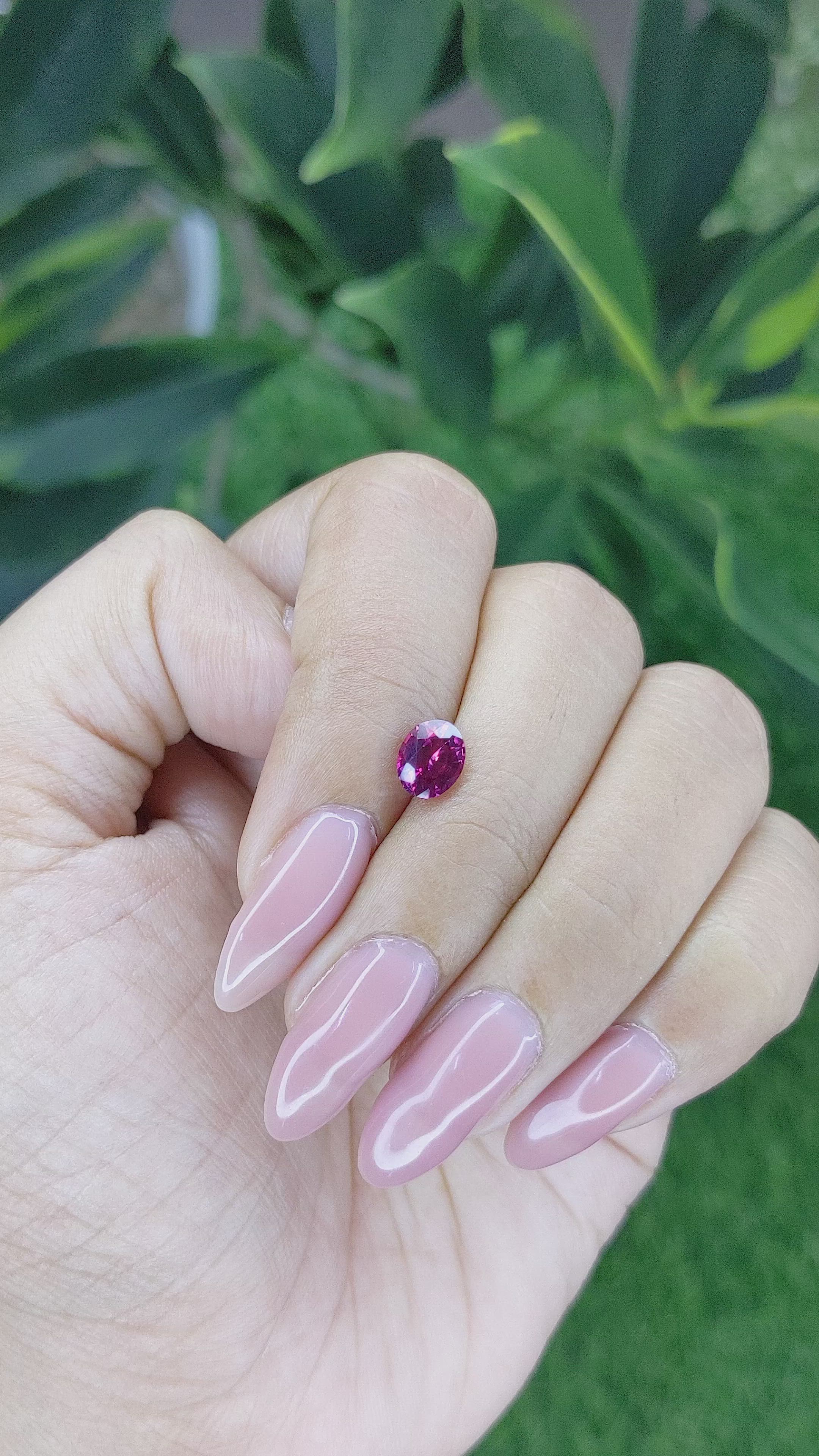 1.03 Ct. Ruby from Mozambique Size Video