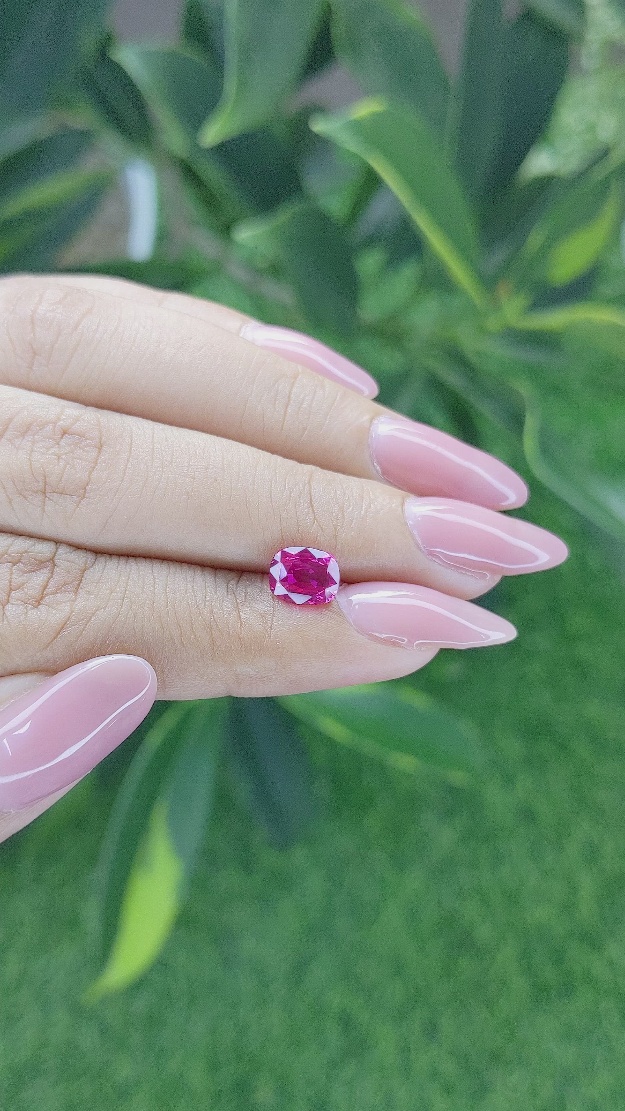 1.55 Ct. Ruby from Mozambique Size Video