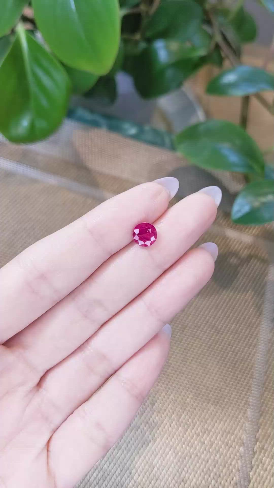 1.56 Ct. Ruby from Mozambique Size Video