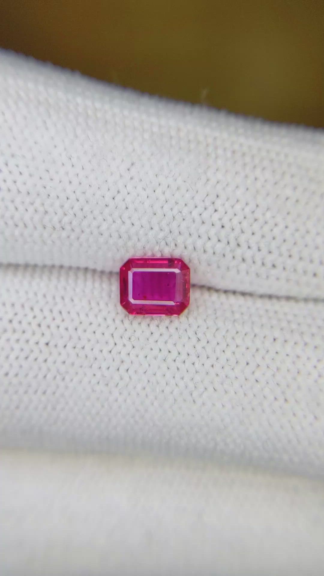1.06 Ct. Ruby from Mozambique Size Video