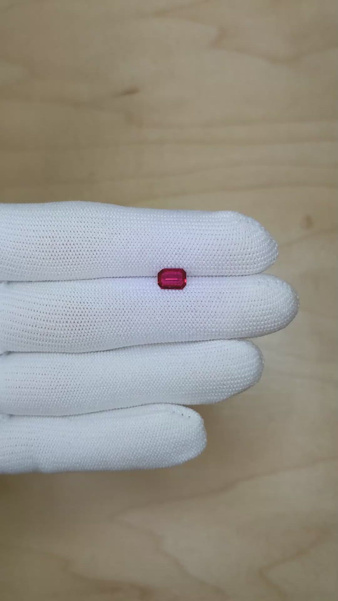 0.99 Ct. Ruby from Mozambique Size Video