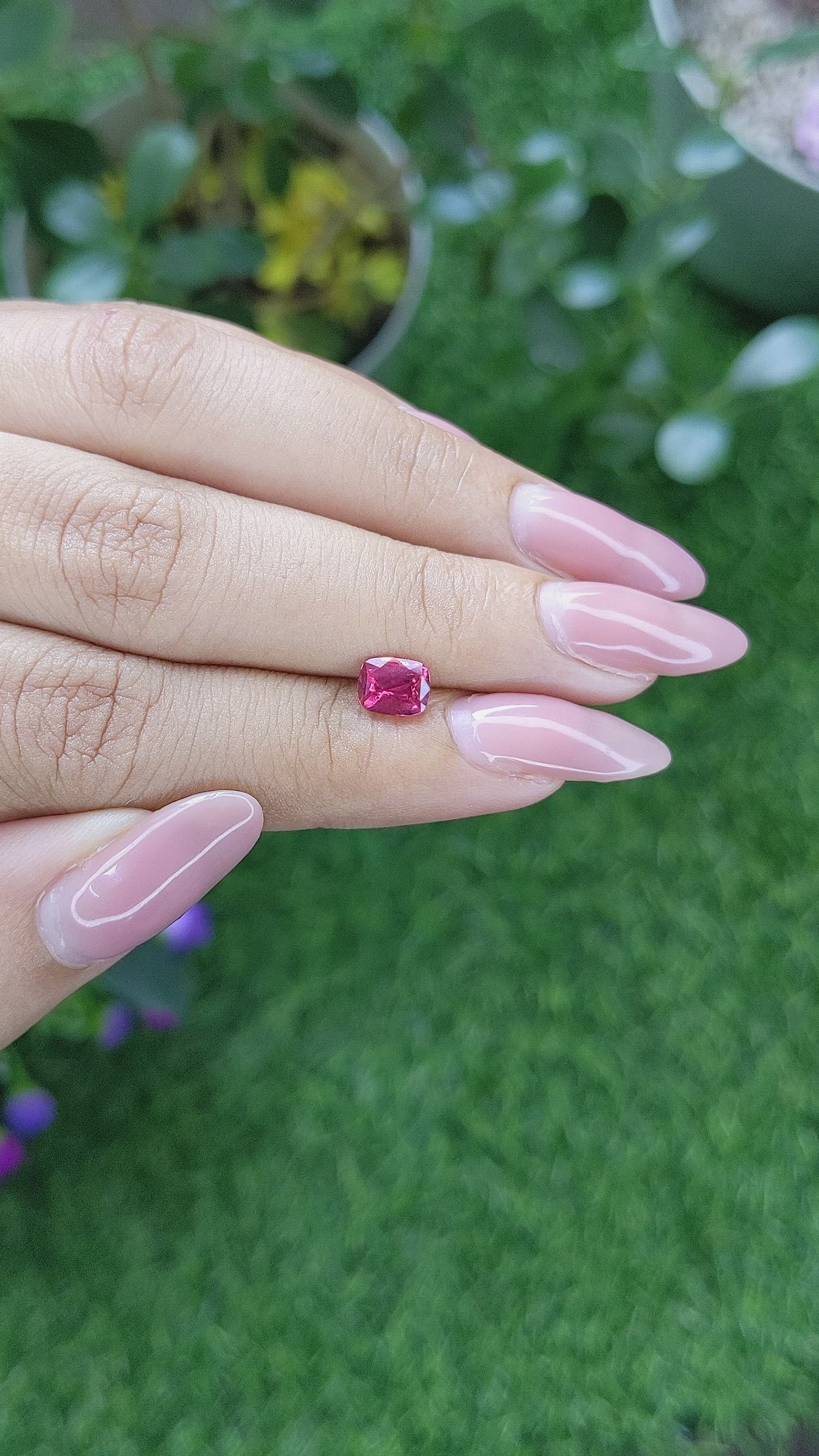 1.02 Ct. Ruby from Tanzania Size Video