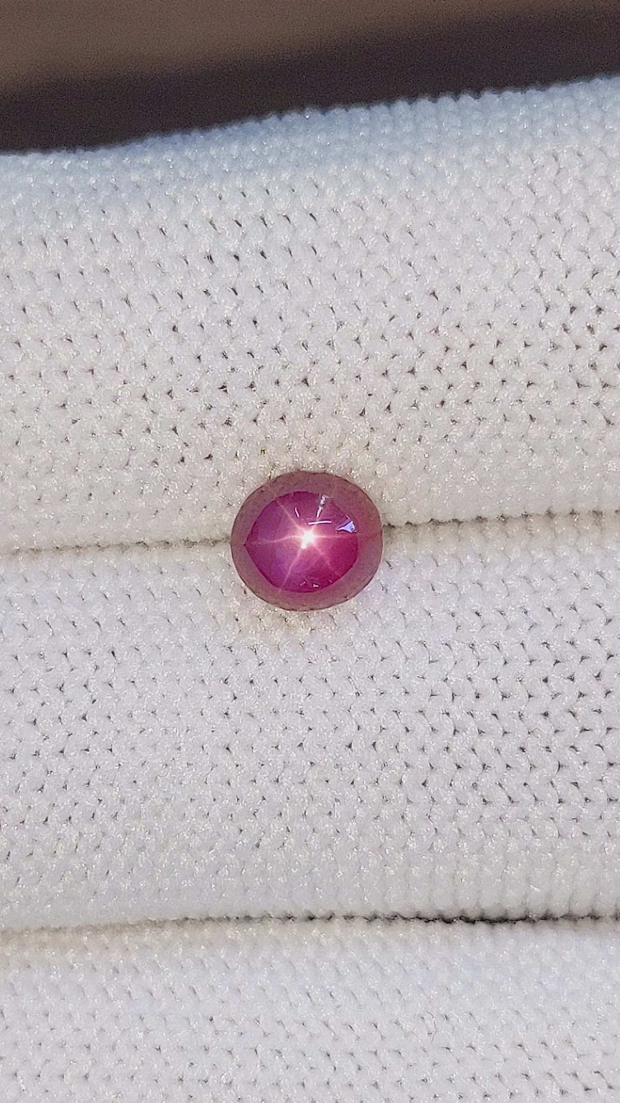 1.80 Ct. Star Ruby from Tanzania Size Video
