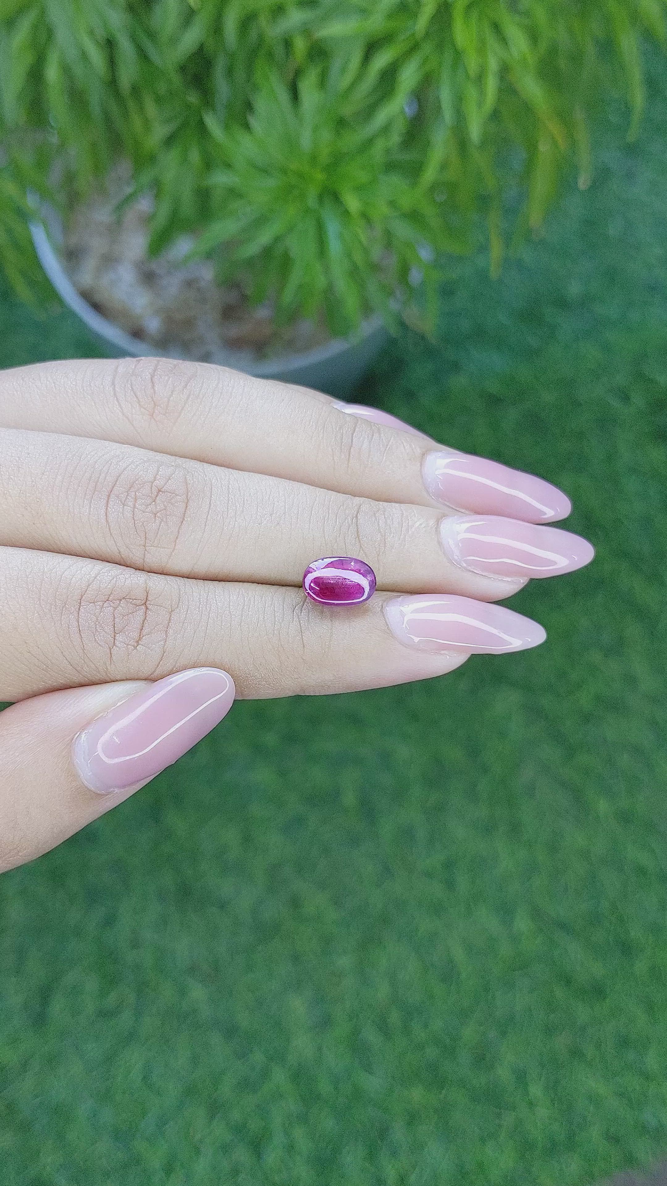 3.49 Ct. Star Ruby from Tanzania Size Video