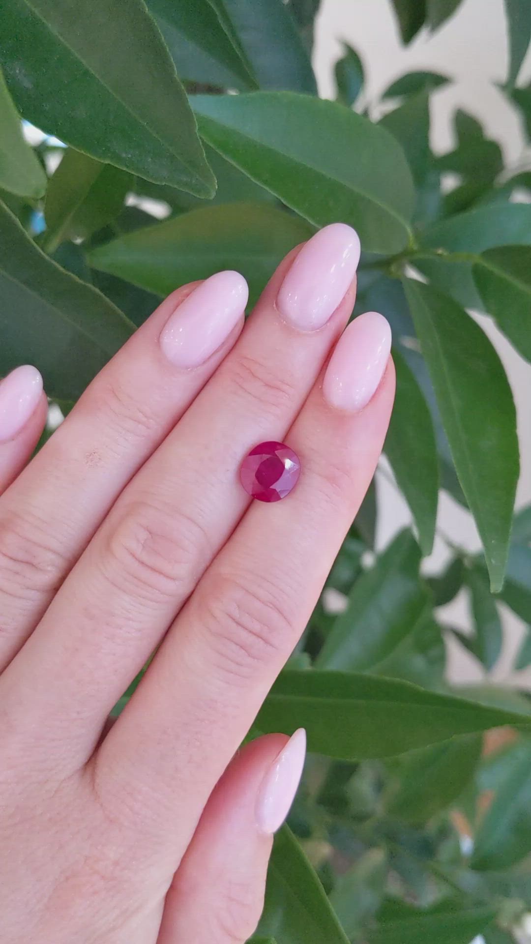 3.25 Ct. Ruby from Mozambique Size Video