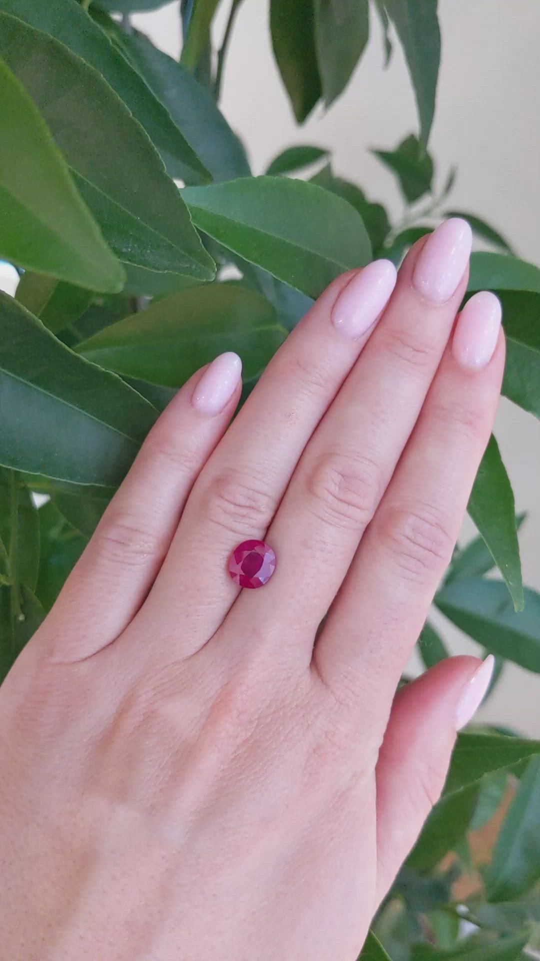 3.25 Ct. Ruby from Mozambique Size Video