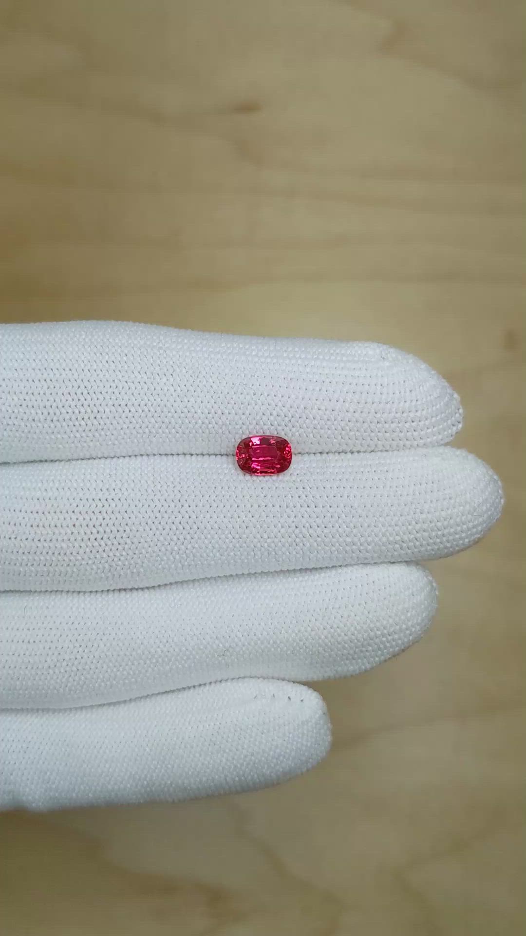 1.38 Ct. Ruby from Mozambique Size Video