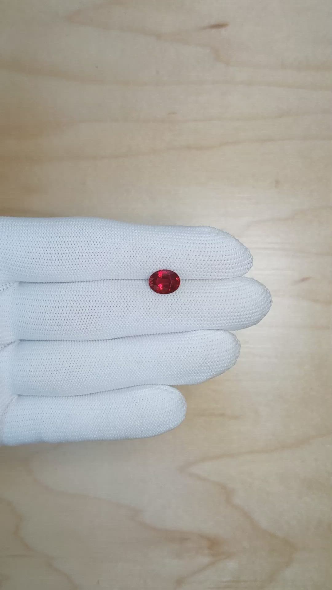 2.35 Ct. Ruby from Mozambique Size Video