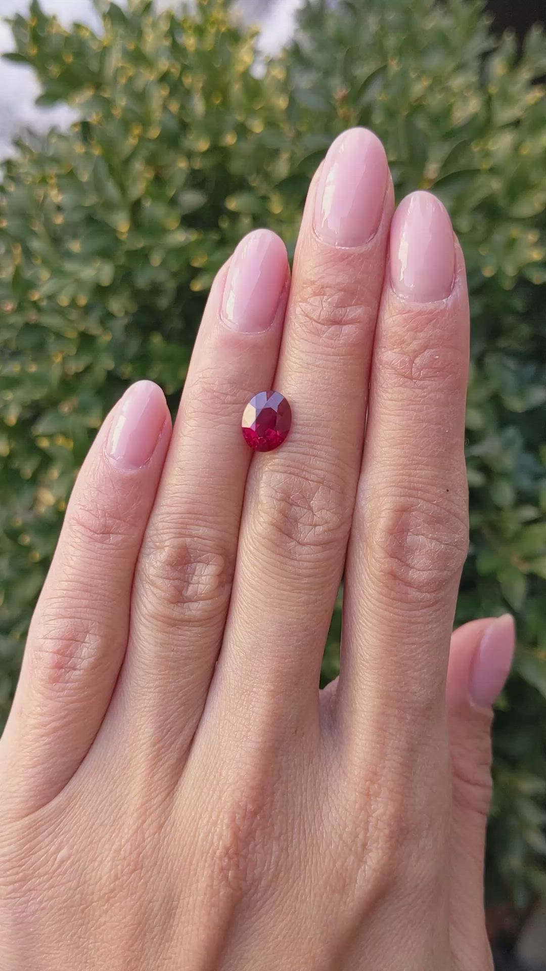 2.35 Ct. Ruby from Mozambique Size Video