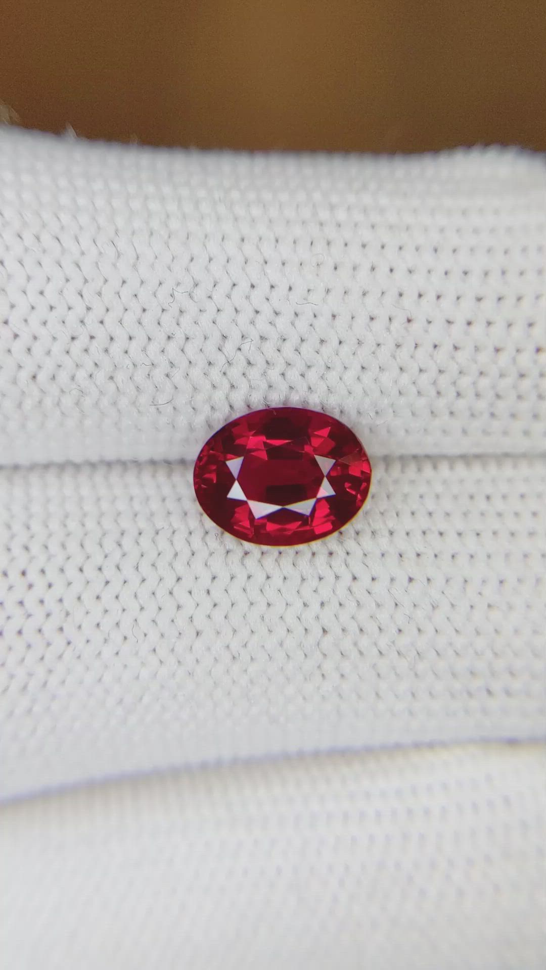 2.35 Ct. Ruby from Mozambique Size Video