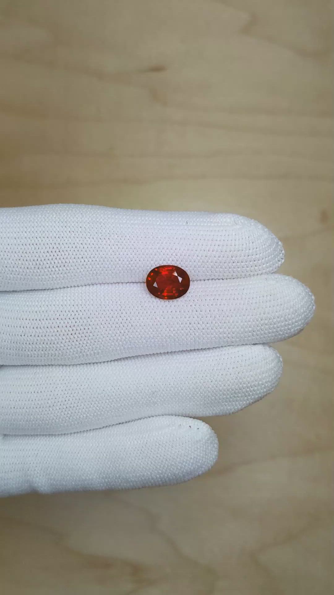 2.35 Ct. Ruby from Mozambique Size Video