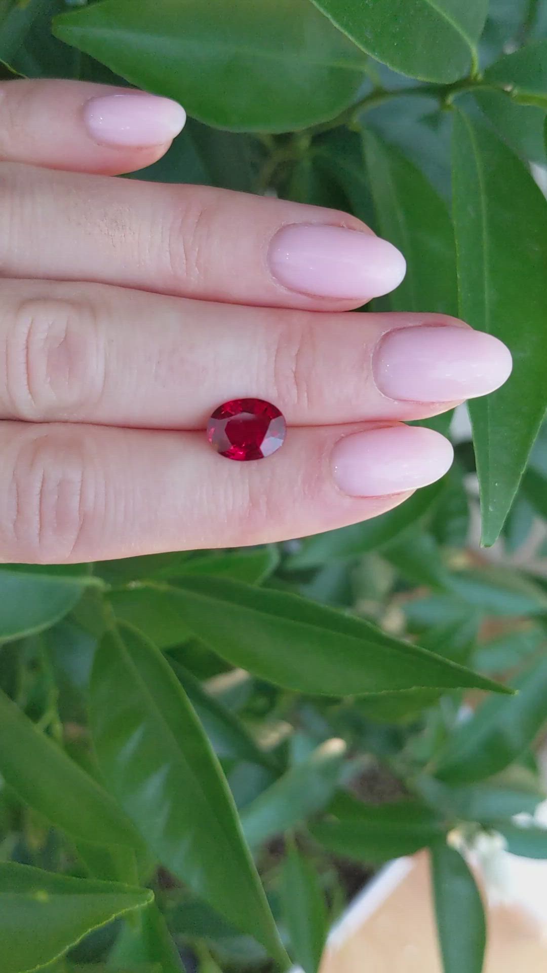 2.35 Ct. Ruby from Mozambique Size Video