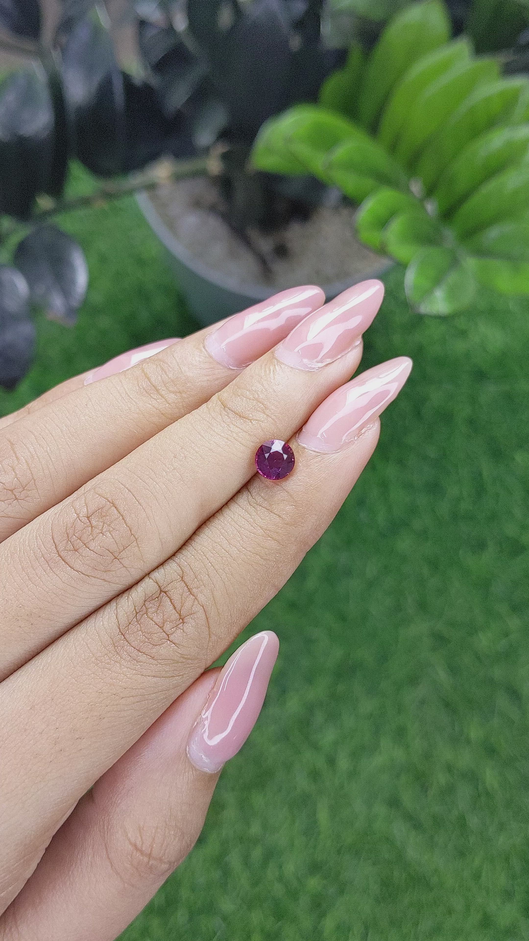 1.10 Ct. Ruby from Mozambique Size Video