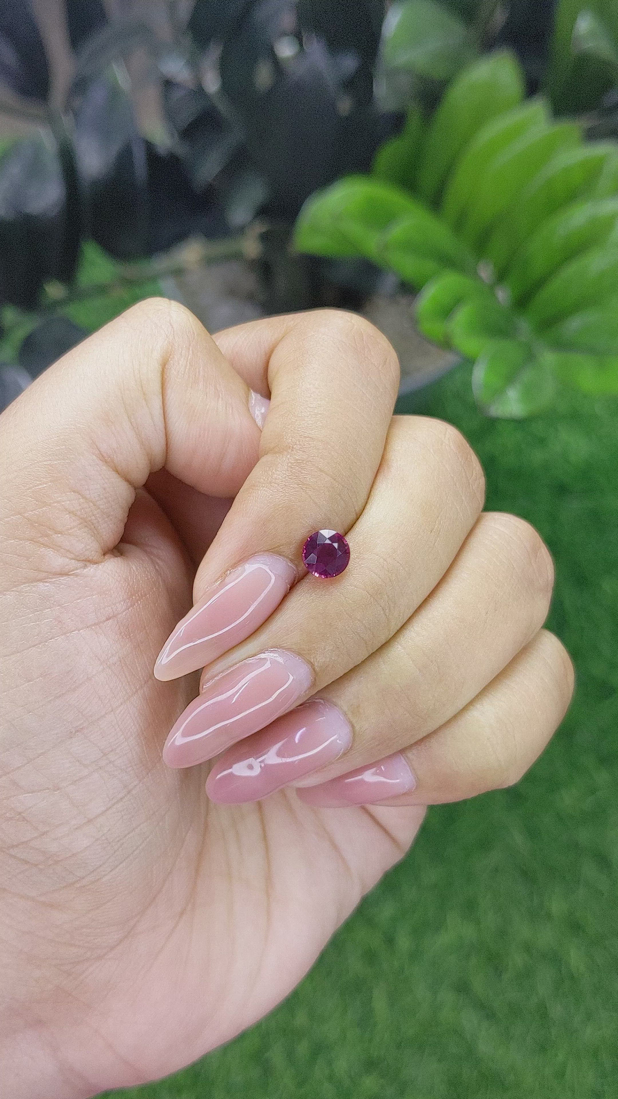 1.10 Ct. Ruby from Mozambique Size Video