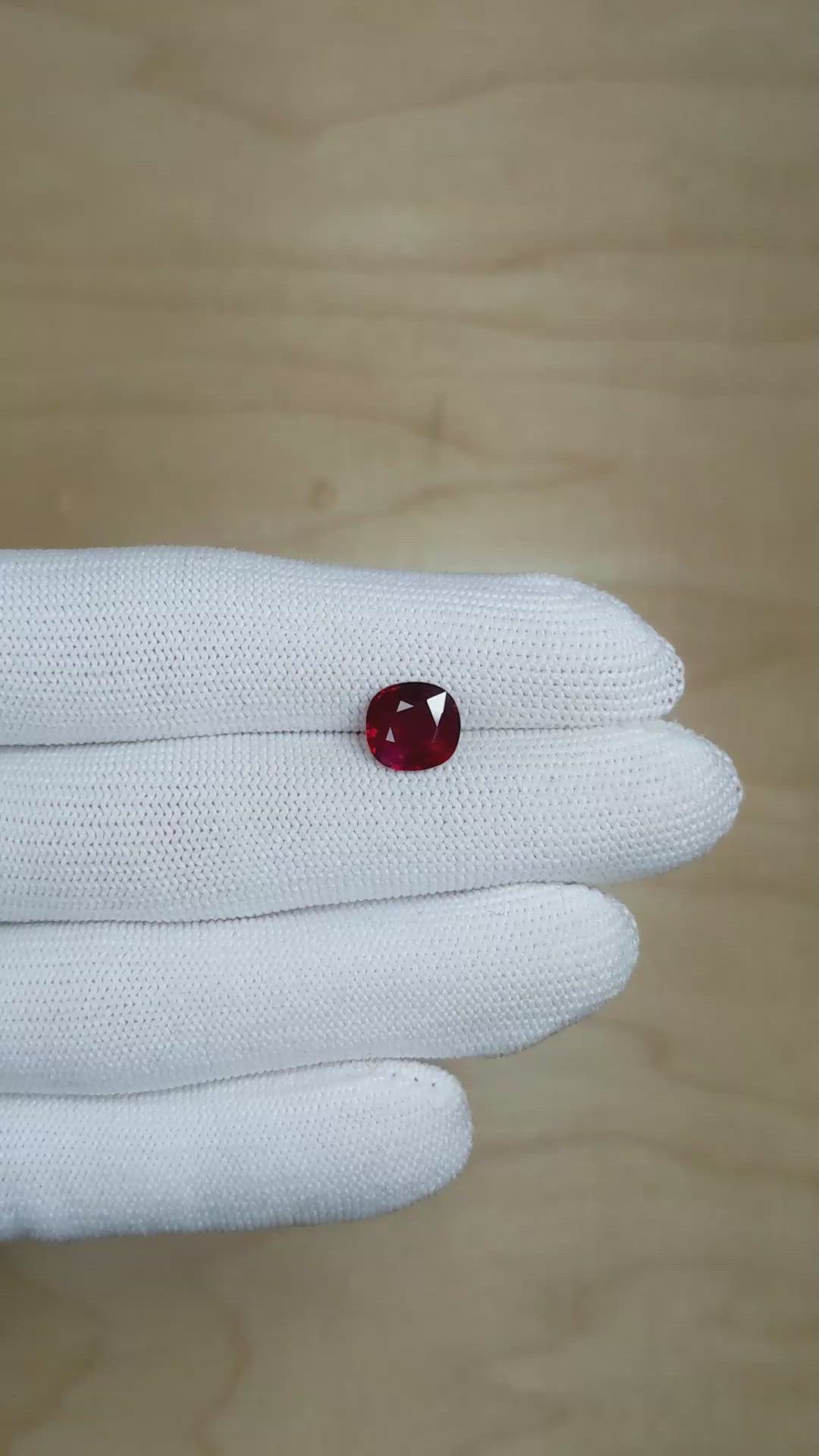 3.24 Ct. Ruby from Mozambique Size Video