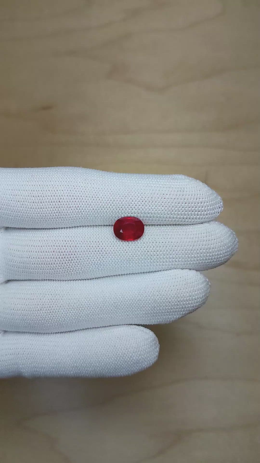 3.11 Ct. Ruby from Mozambique Size Video