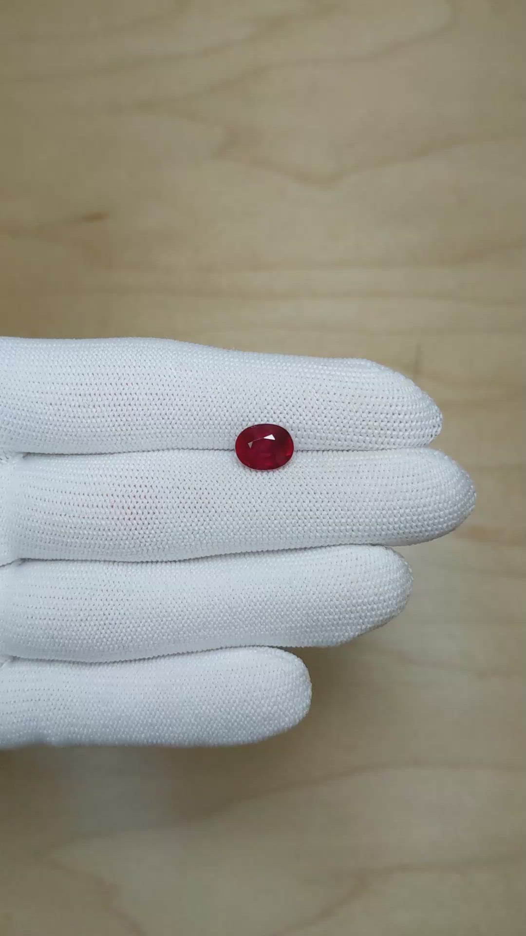 3.10 Ct. Ruby from Mozambique Size Video