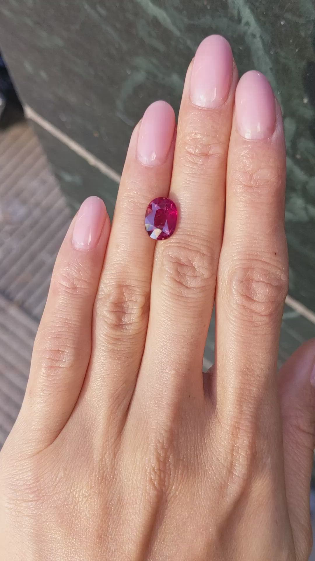 3.34 Ct. Ruby from Mozambique Size Video