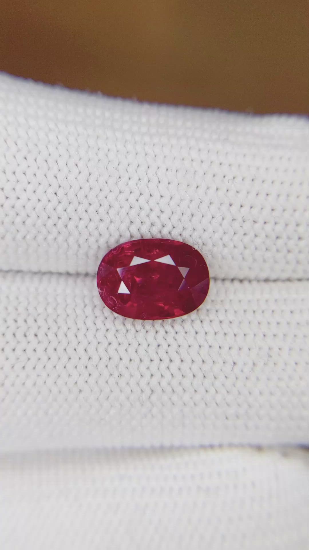 3.18 Ct. Ruby from Mozambique Size Video