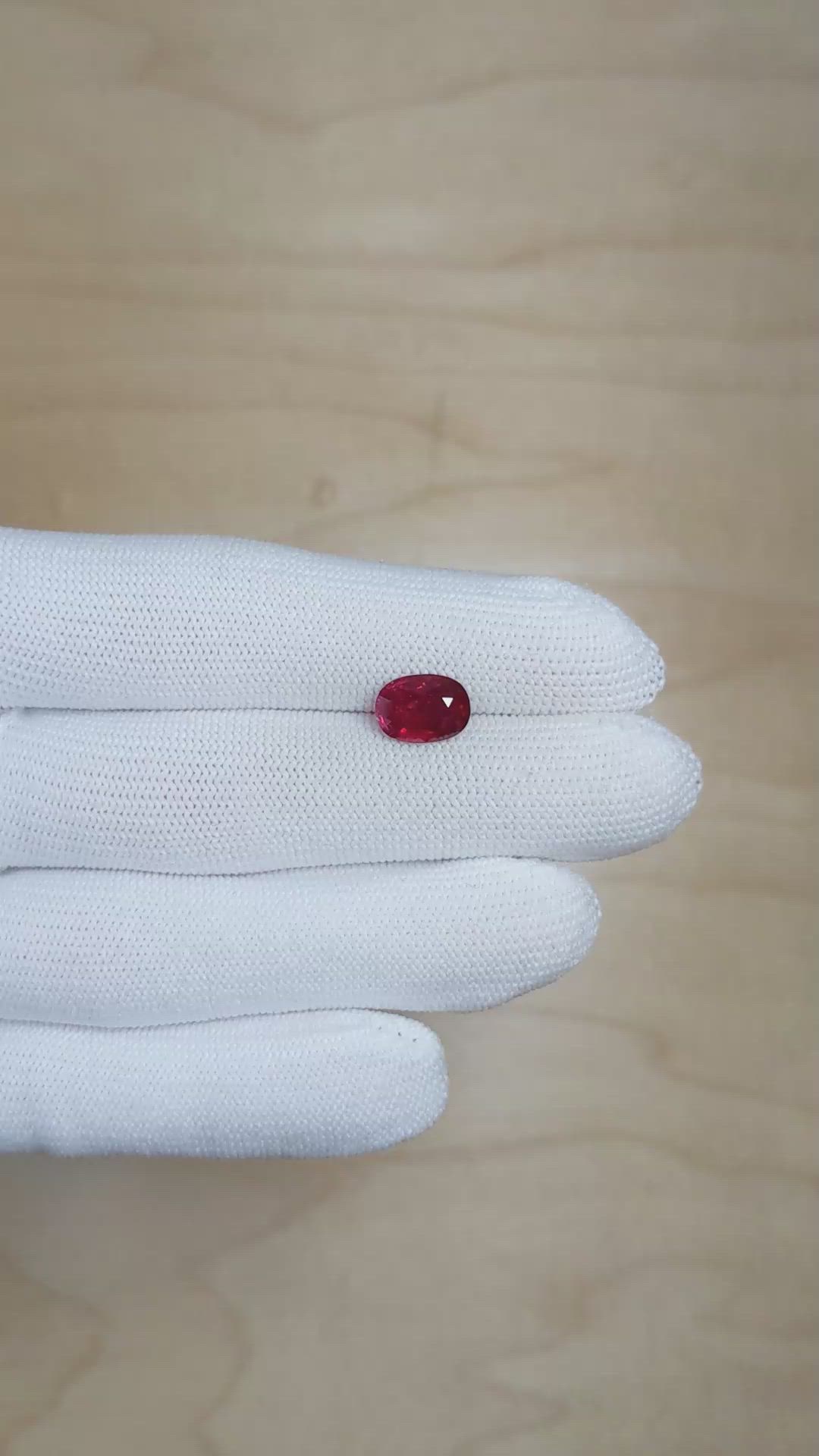 3.18 Ct. Ruby from Mozambique Size Video