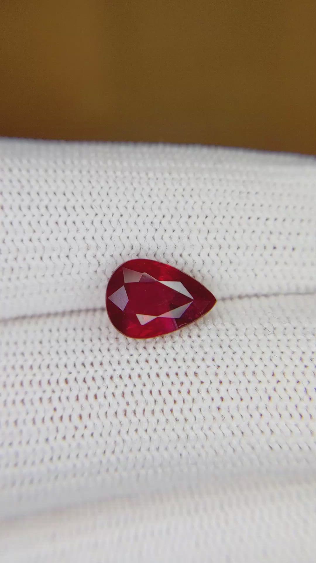 3.01 Ct. Ruby from Mozambique Size Video