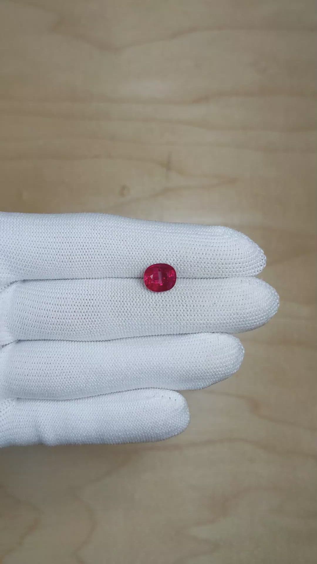 3.51 Ct. Ruby from Mozambique Size Video
