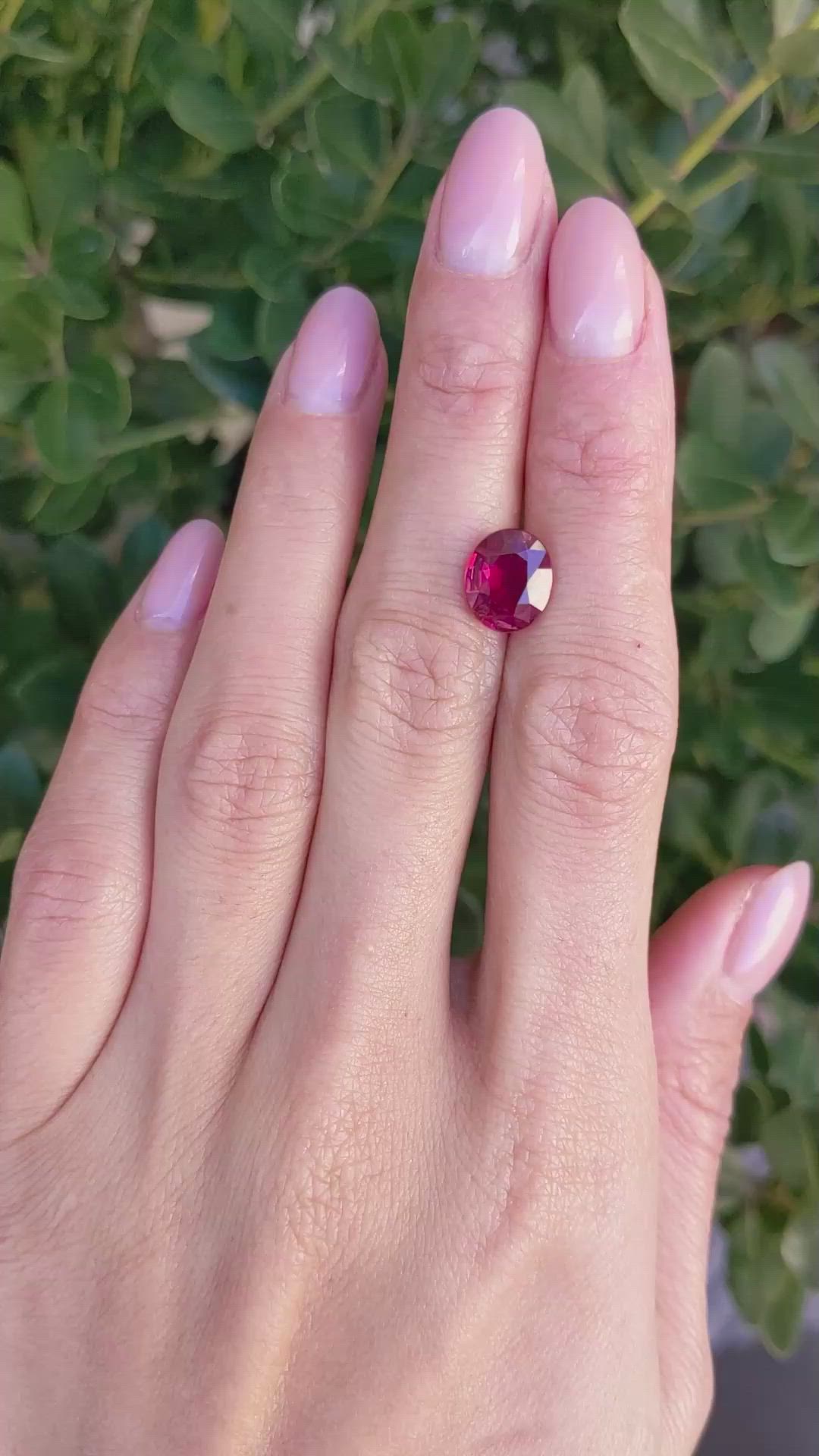 3.47 Ct. Ruby from Mozambique Size Video