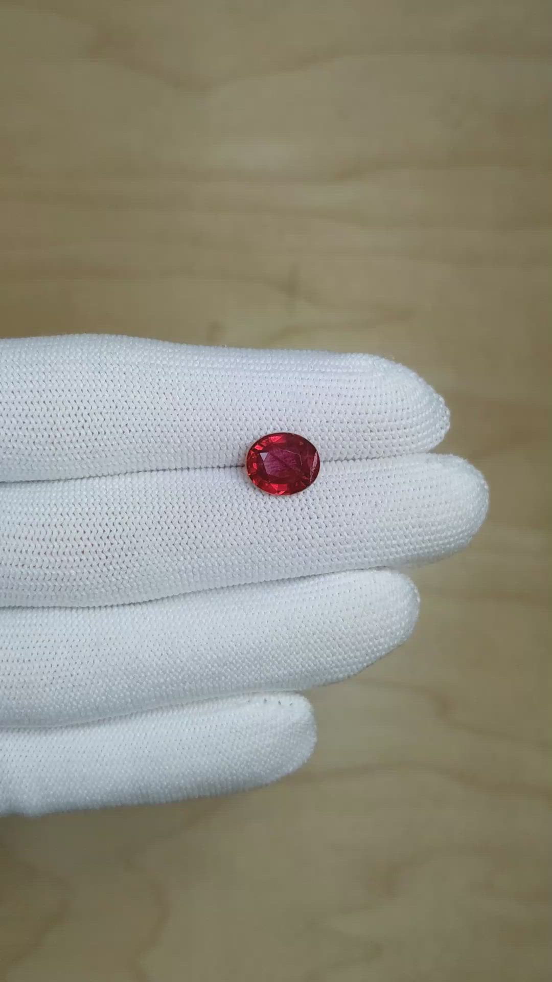 3.47 Ct. Ruby from Mozambique Size Video
