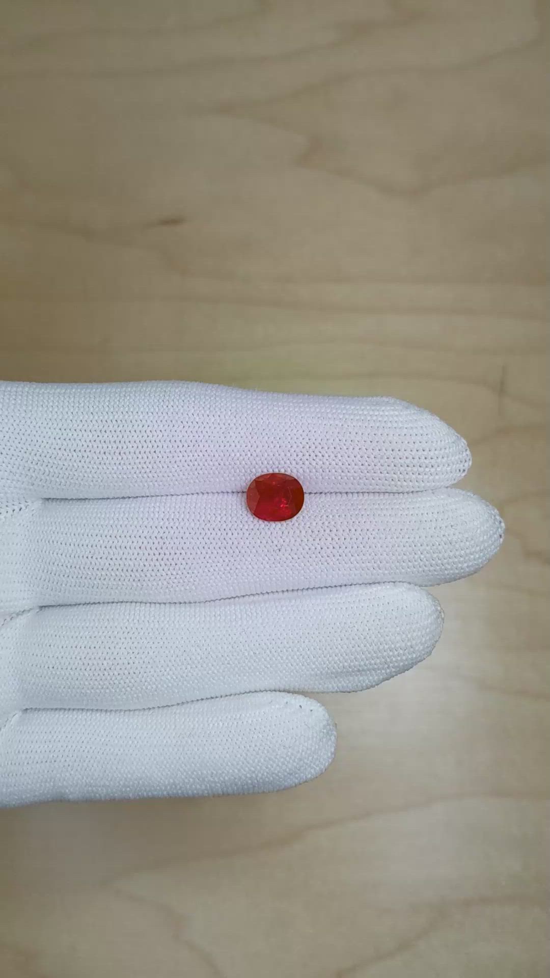 3.05 Ct. Ruby from Mozambique Size Video