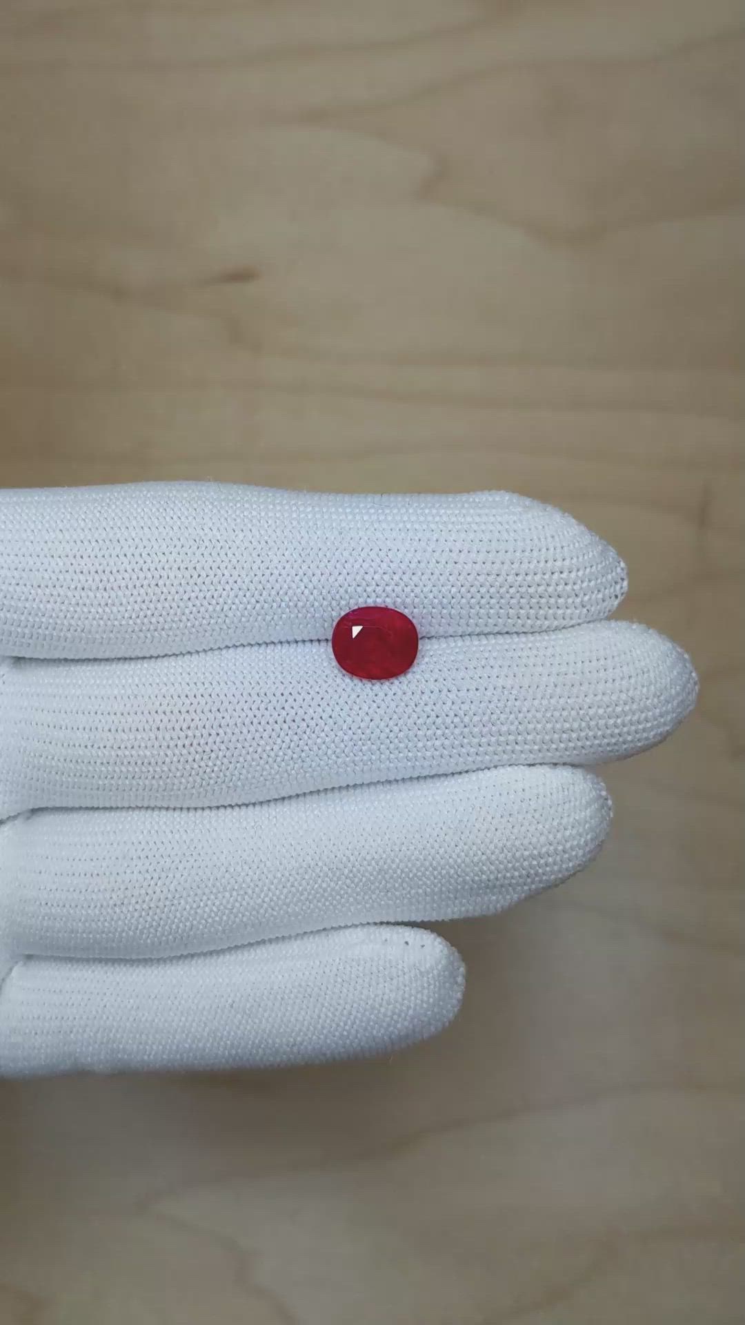 3.11 Ct. Ruby from Mozambique Size Video