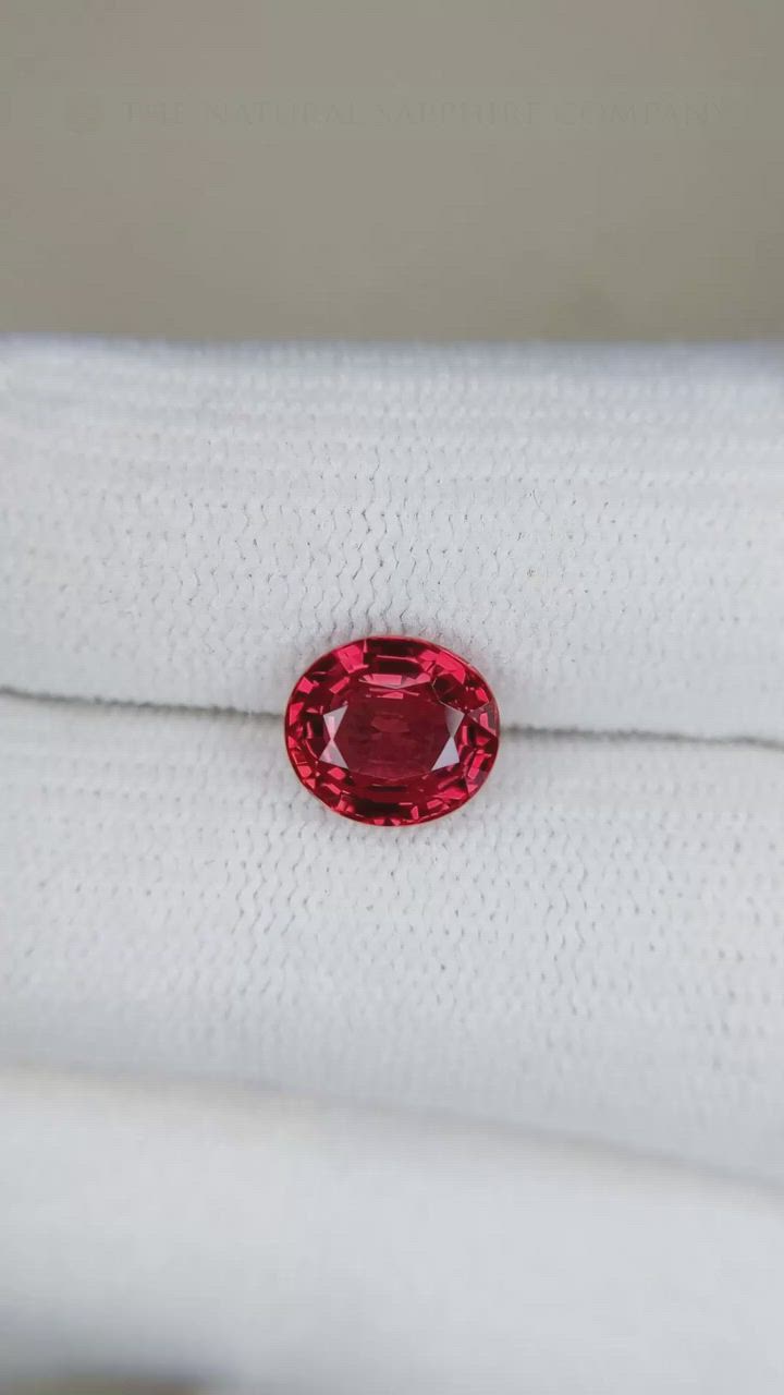 2.36 Ct. Ruby from Ceylon (Sri Lanka) Size Video
