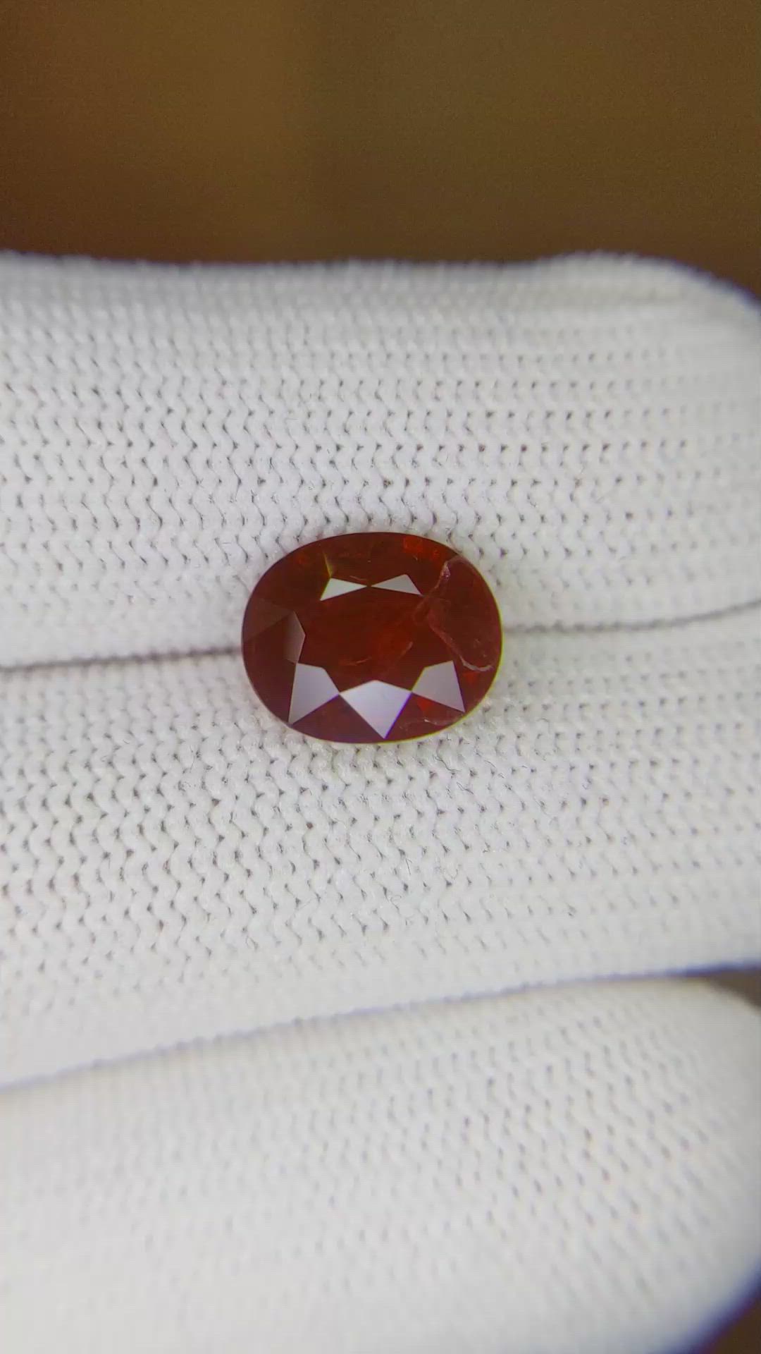 3.41 Ct. Ruby from Mozambique Size Video