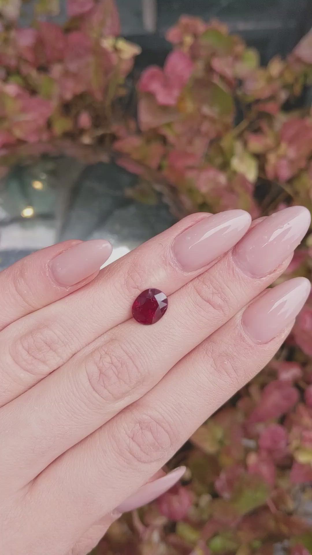 3.41 Ct. Ruby from Mozambique Size Video