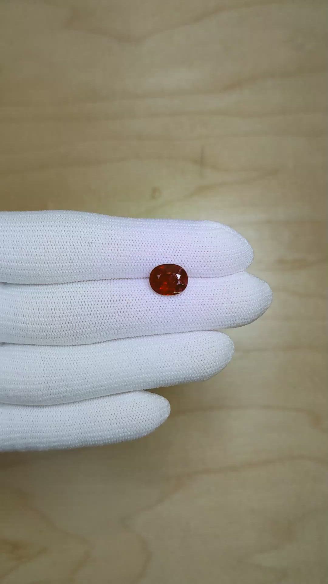 3.41 Ct. Ruby from Mozambique Size Video