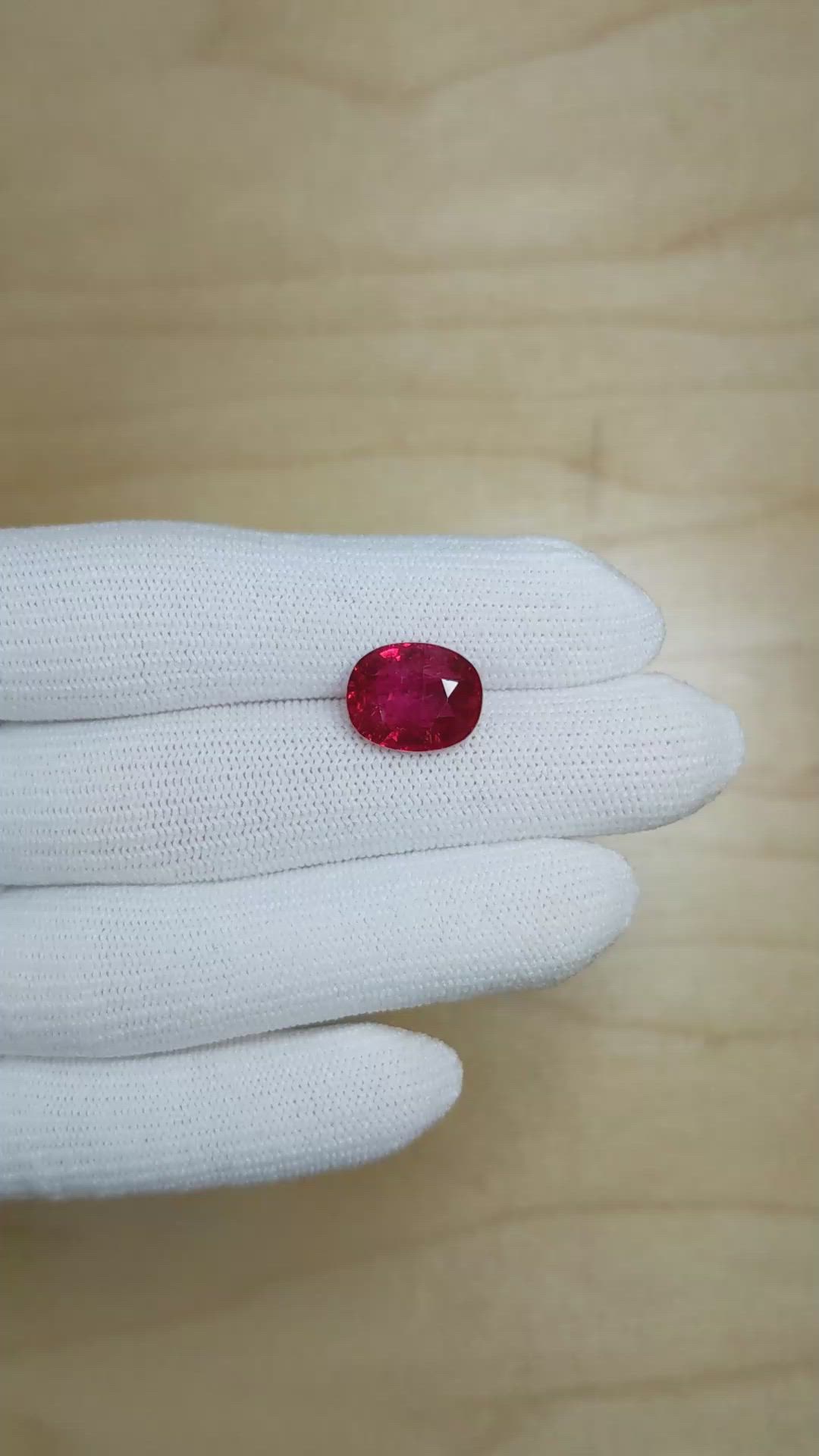 7.09 Ct. Ruby from Mozambique Size Video
