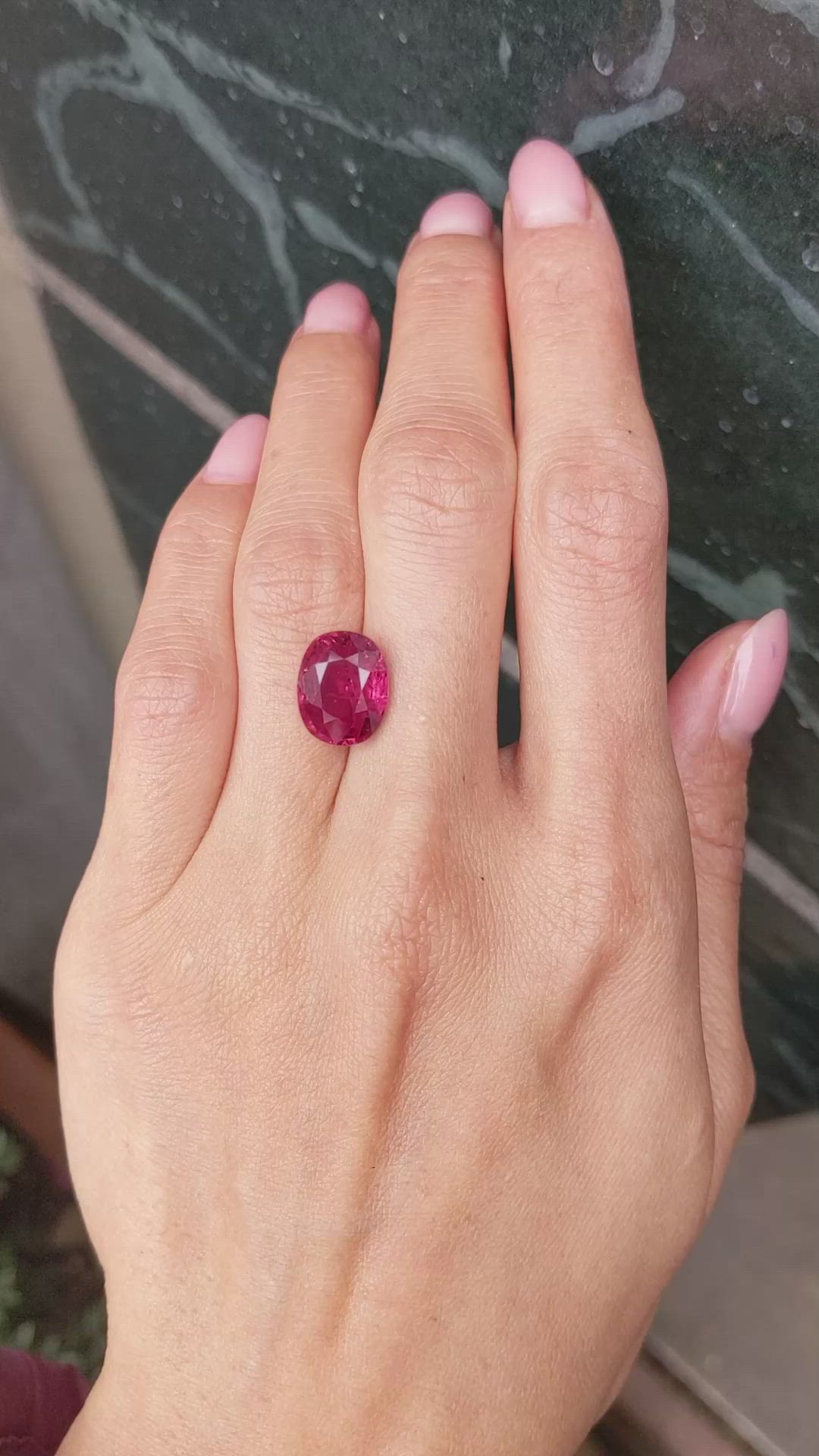 7.09 Ct. Ruby from Mozambique Size Video