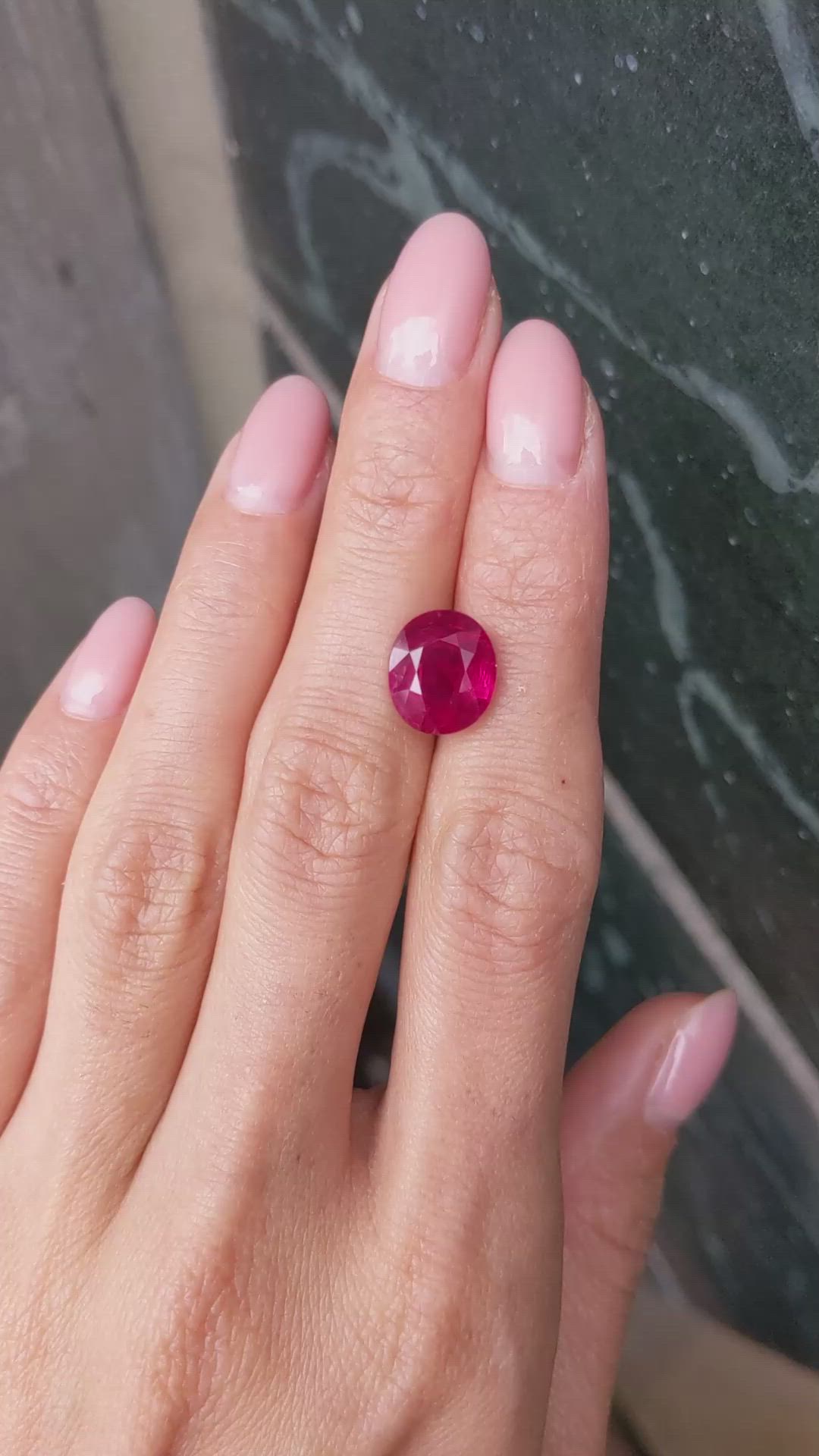 6.06 Ct. Ruby from Mozambique Size Video