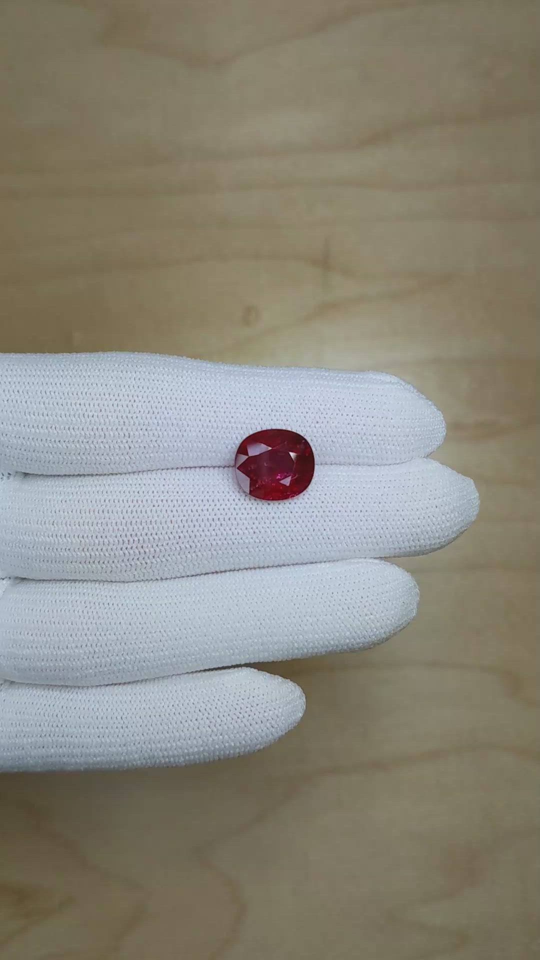 6.28 Ct. Ruby from Mozambique Size Video