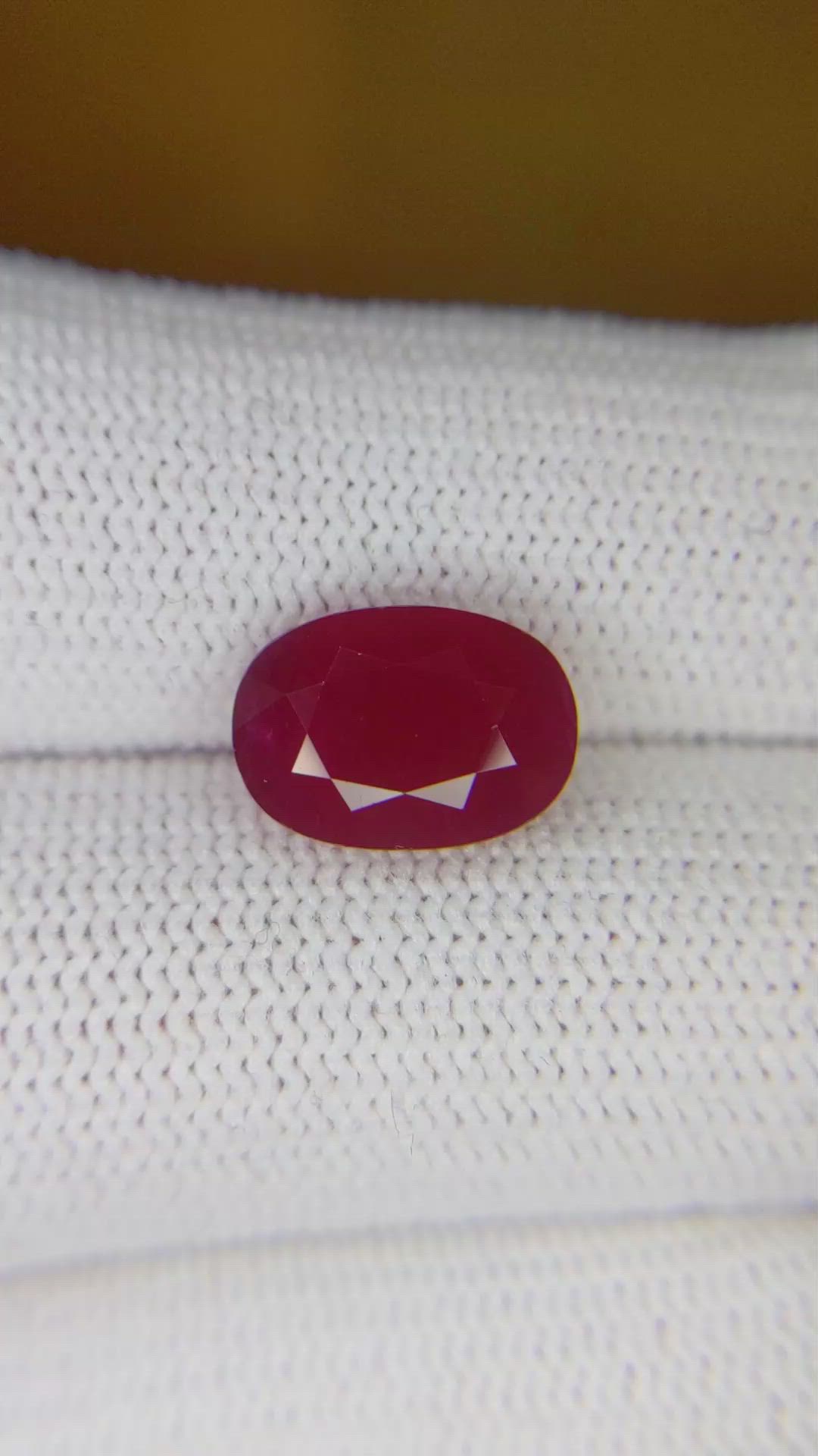 4.24 Ct. Ruby from Mozambique Size Video