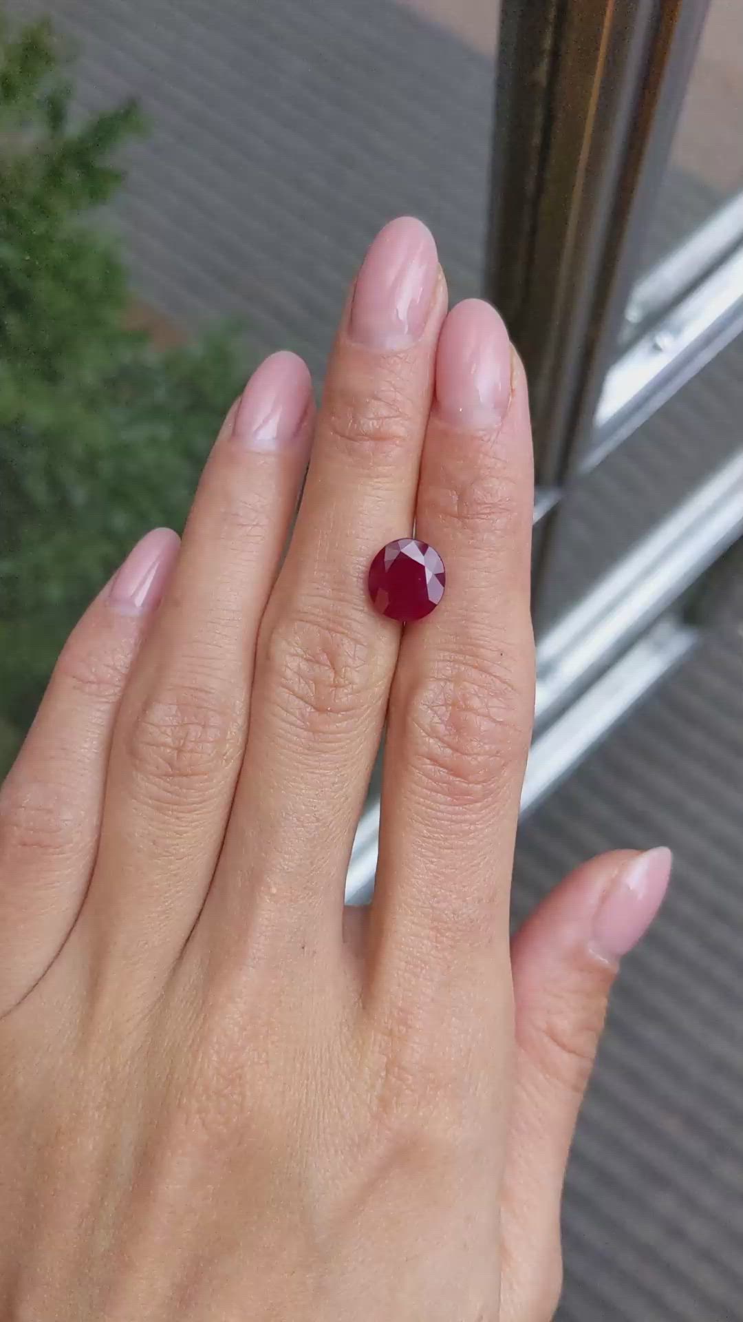4.15 Ct. Ruby from Mozambique Size Video