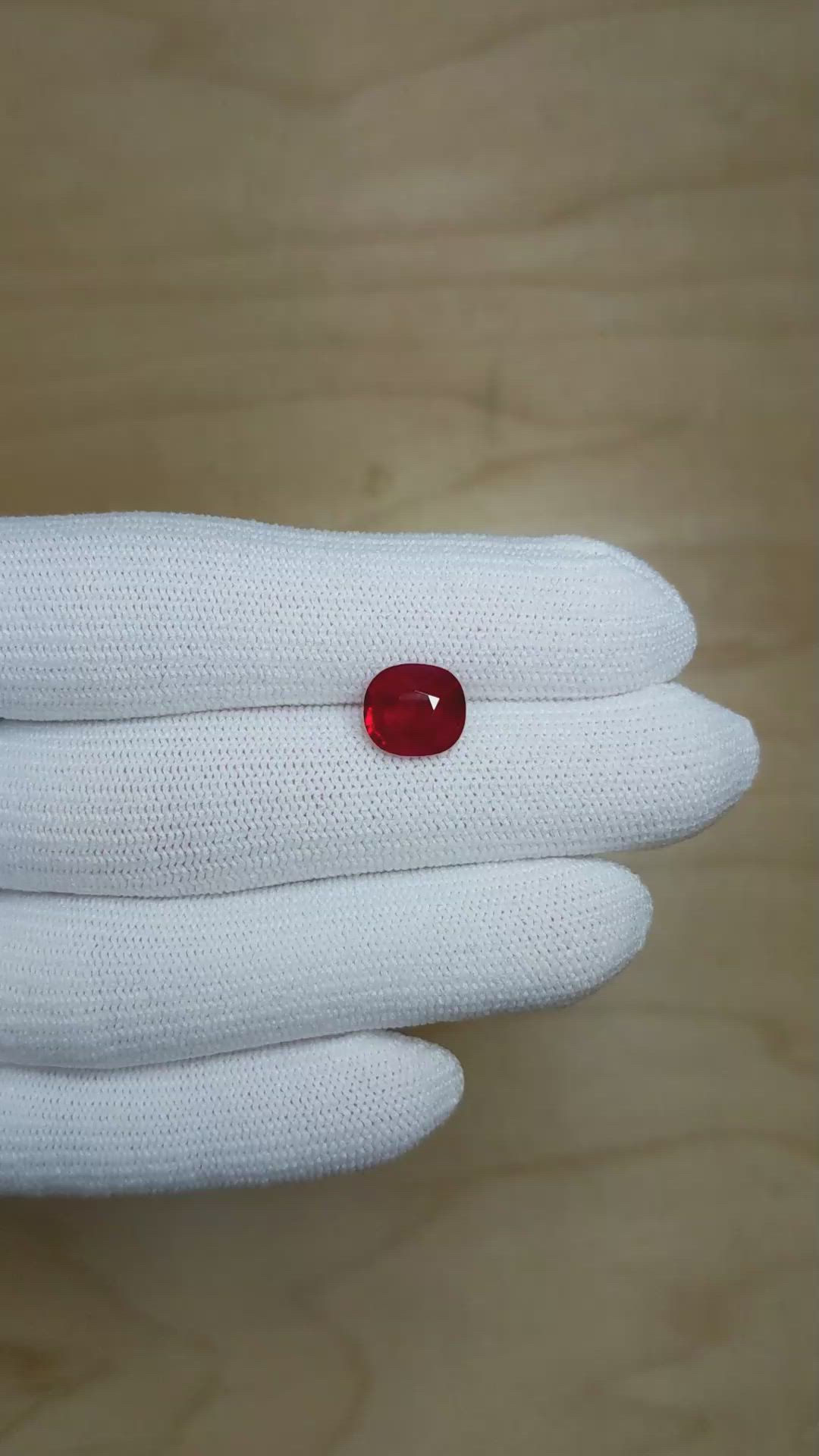 3.04 Ct. Ruby from Burma (Myanmar) Size Video