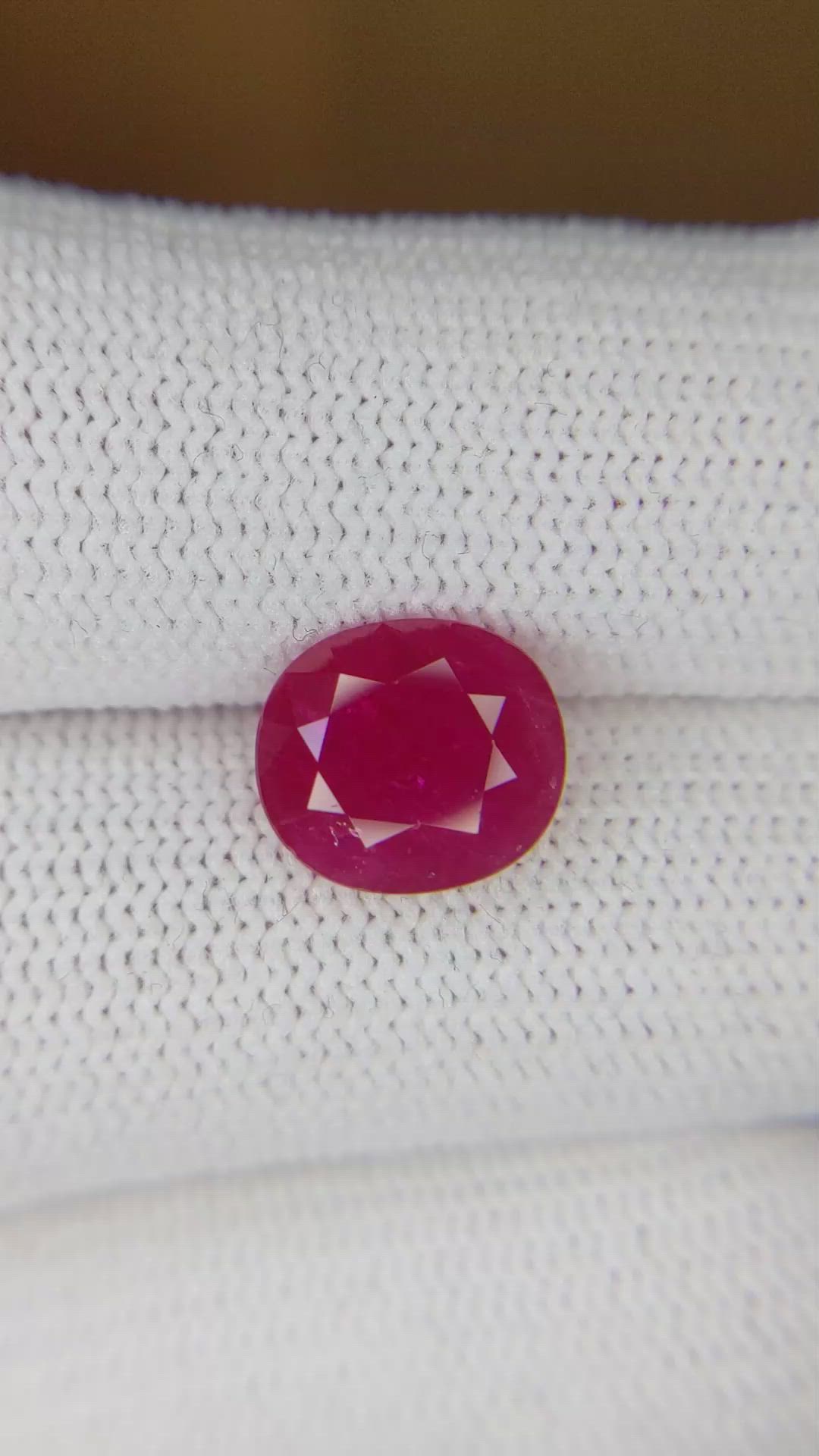3.17 Ct. Ruby from Burma (Myanmar) Size Video