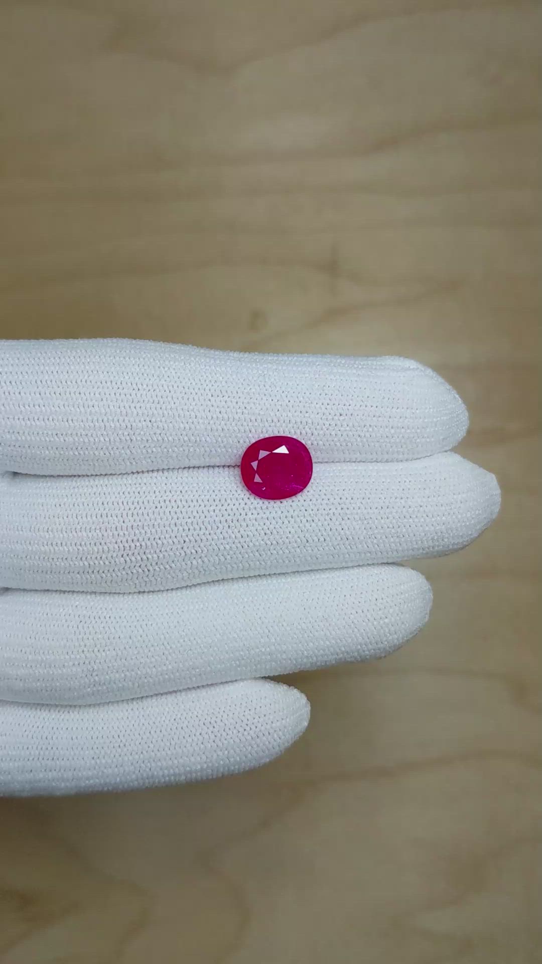 3.17 Ct. Ruby from Burma (Myanmar) Size Video