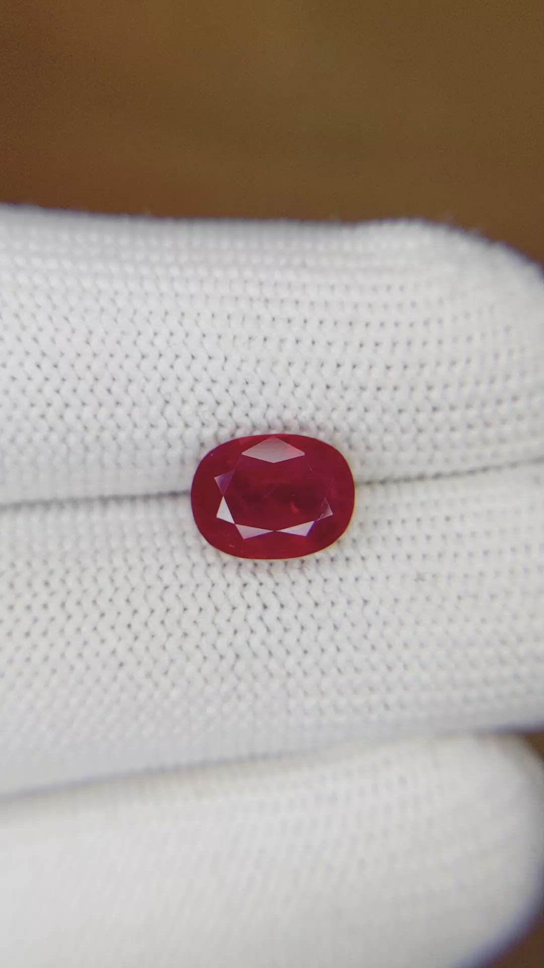 3.03 Ct. Ruby from Mozambique Size Video
