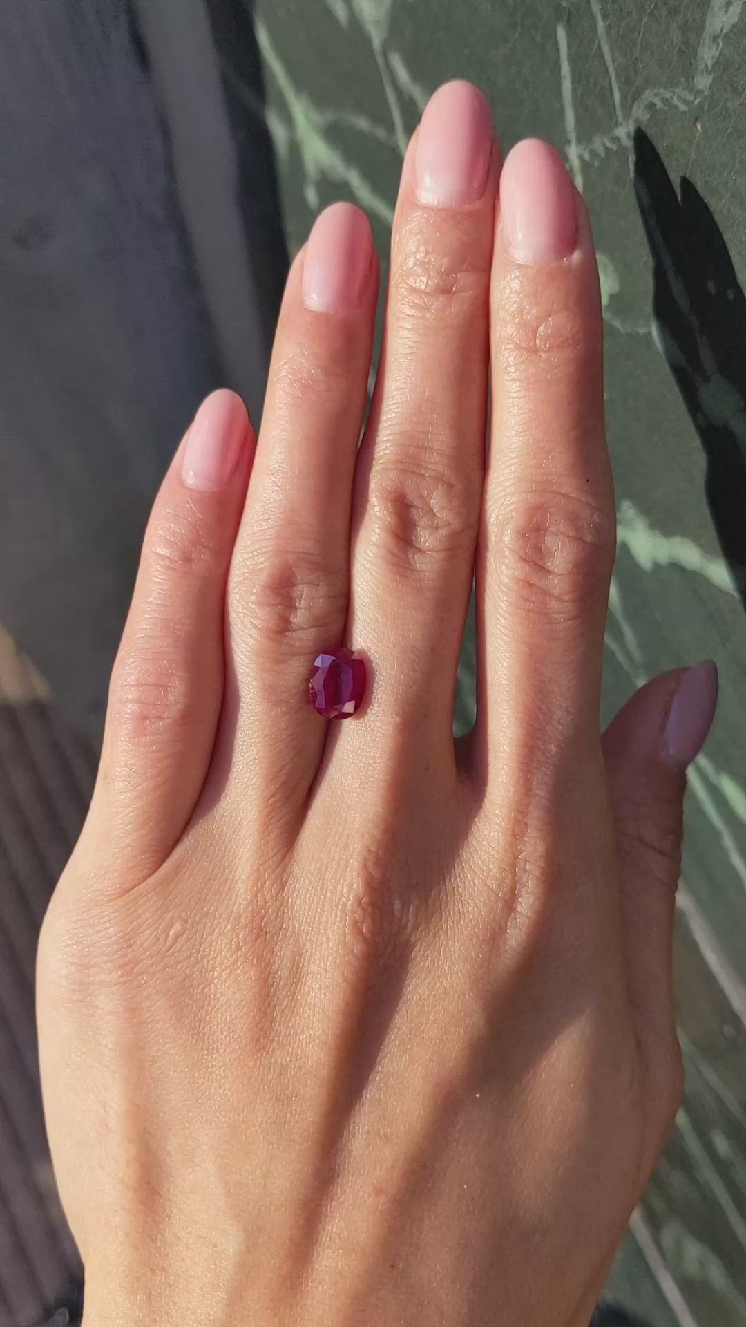 3.03 Ct. Ruby from Mozambique Size Video