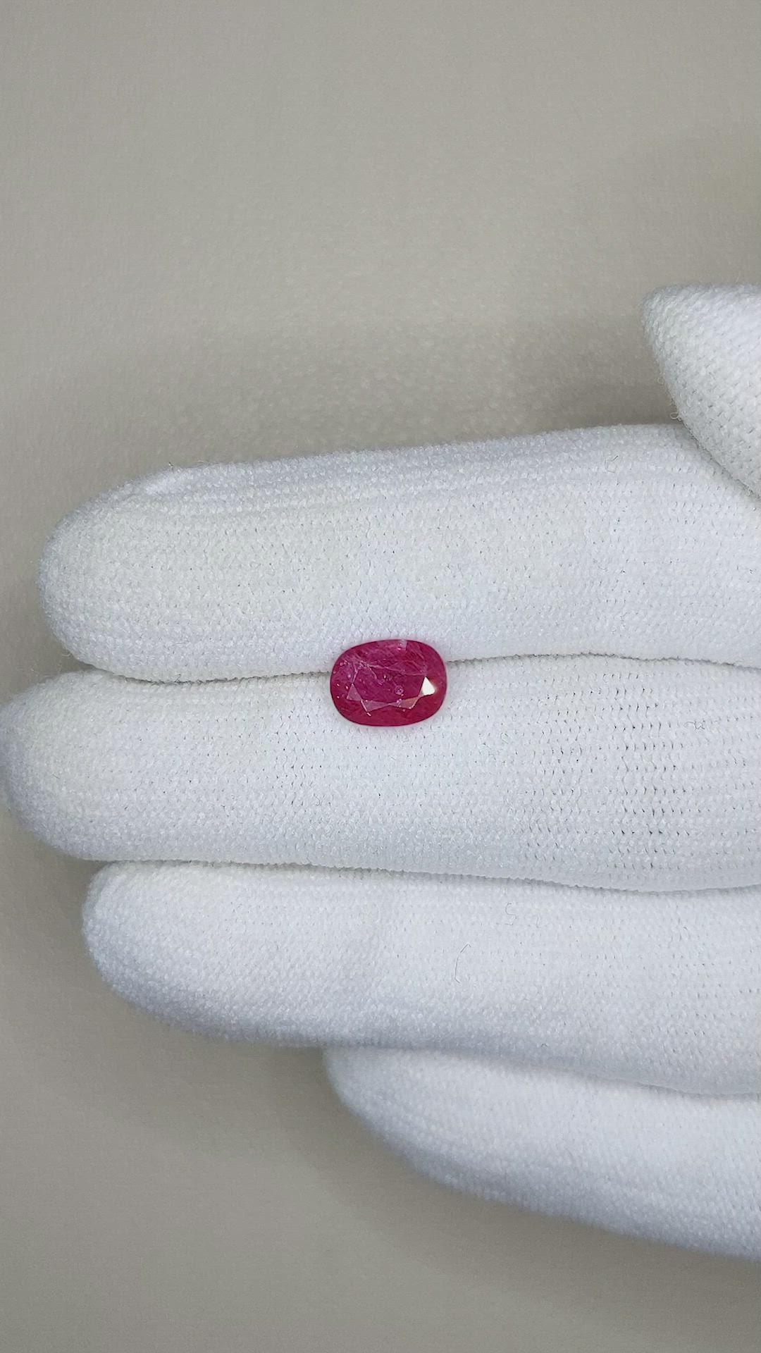 1.76 Ct. Ruby from Thailand Size Video
