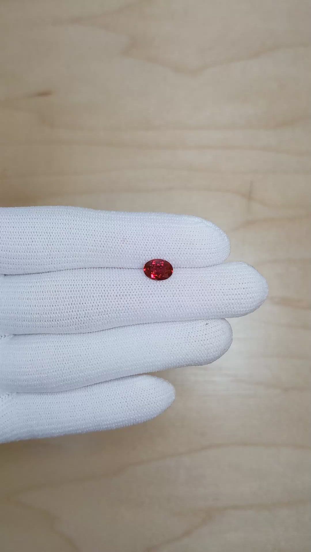 1.53 Ct. Ruby from Mozambique Size Video