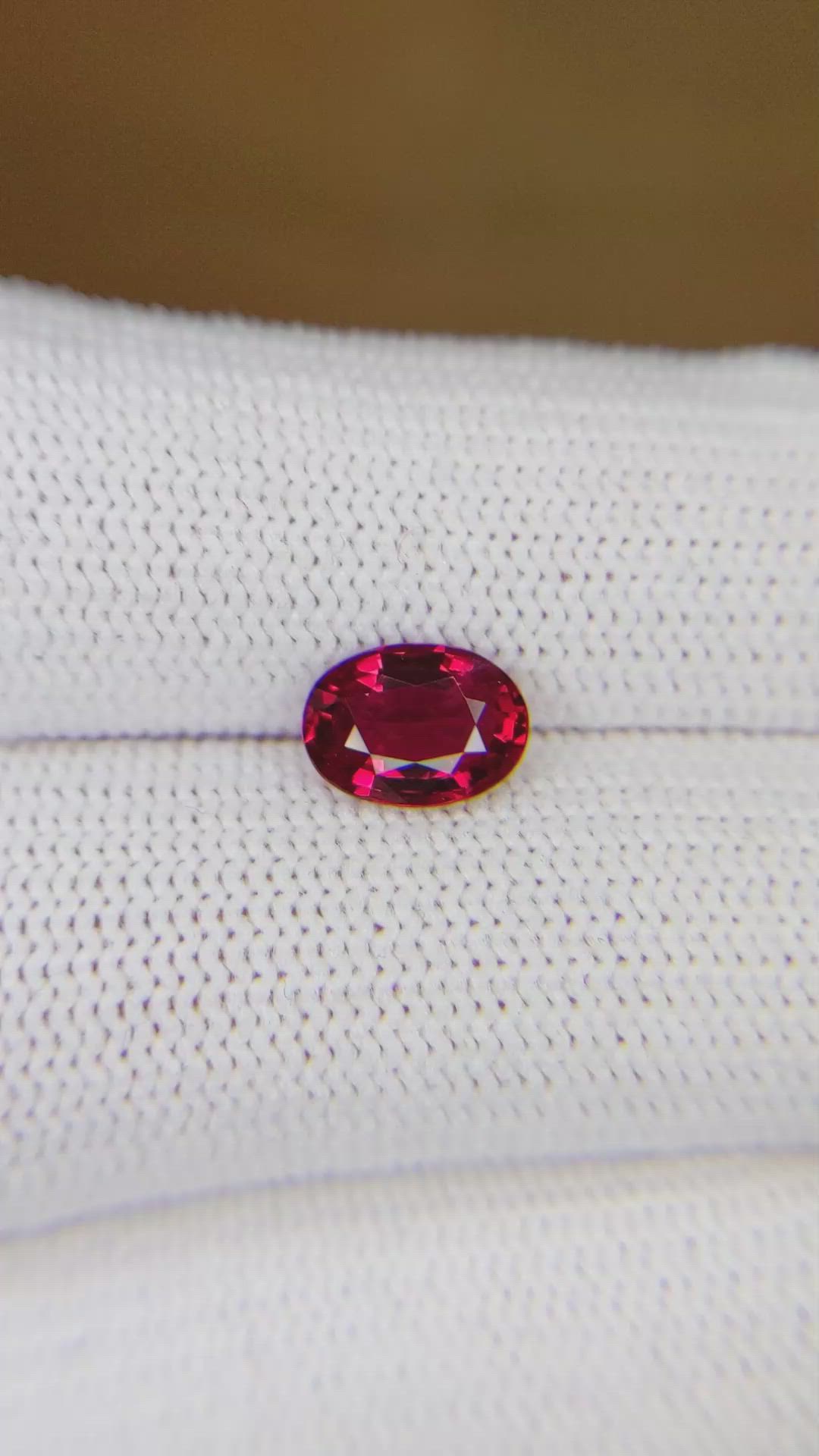 1.54 Ct. Ruby from Mozambique Size Video