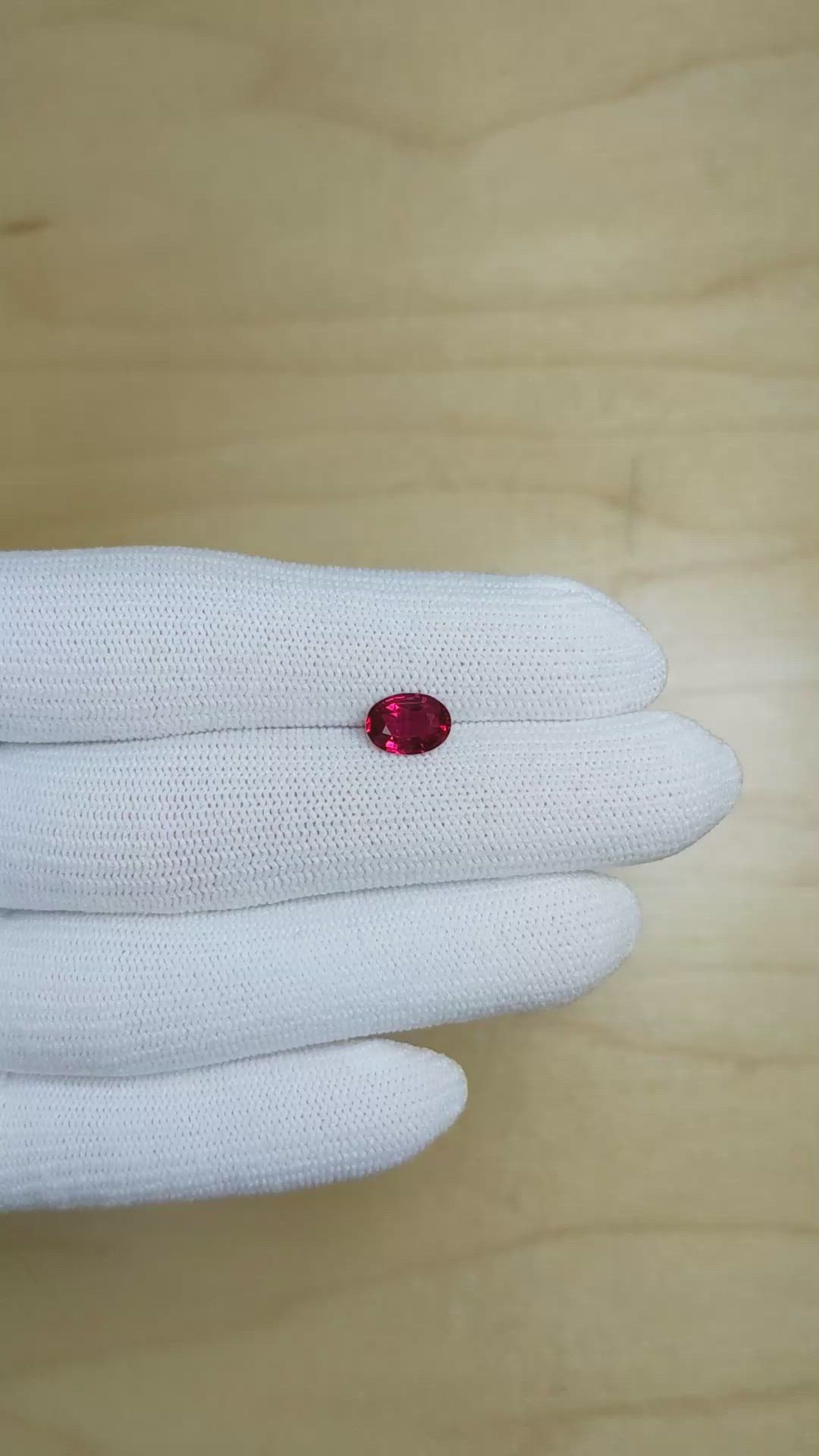 1.54 Ct. Ruby from Mozambique Size Video