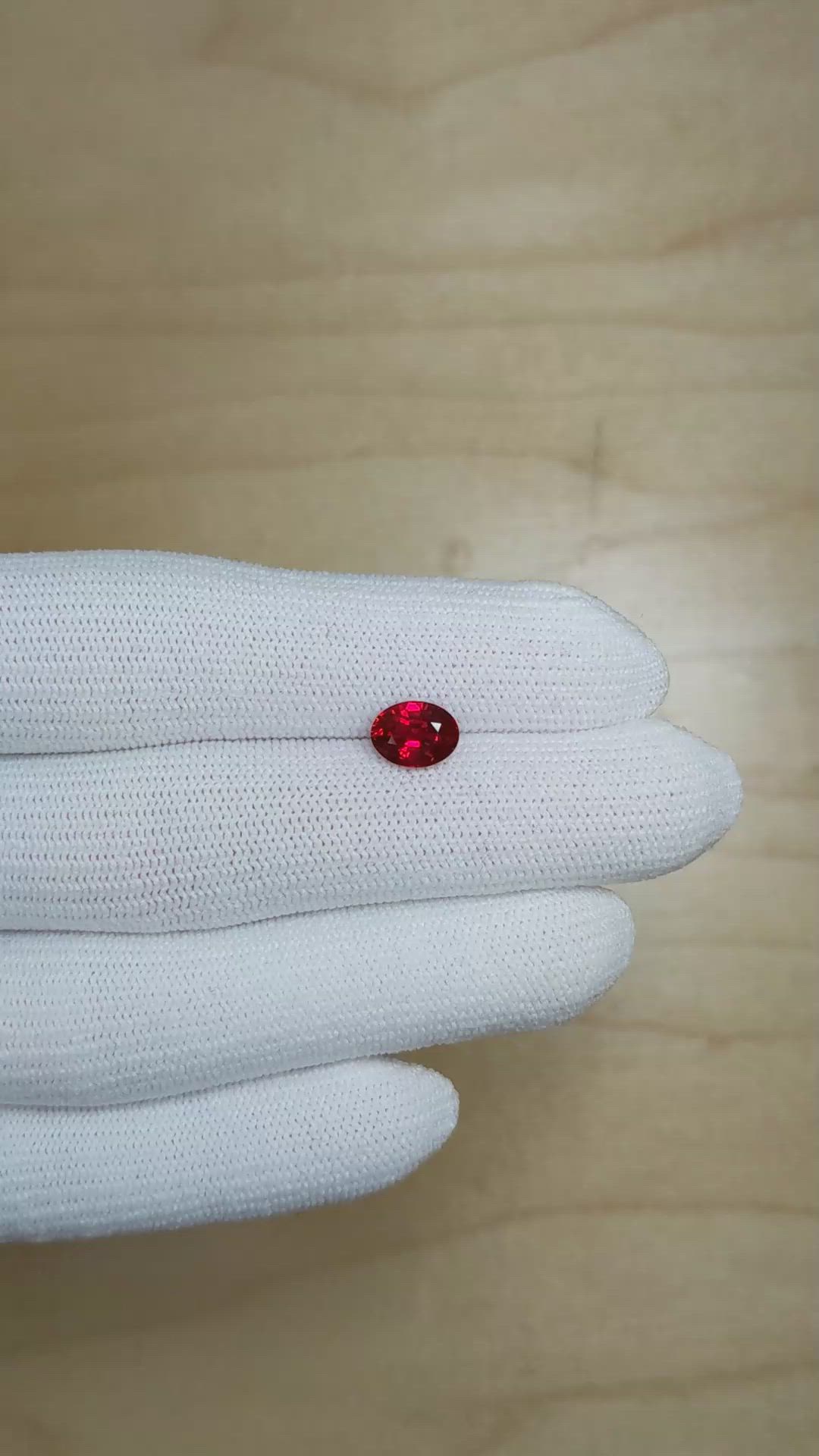 1.68 Ct. Ruby from Mozambique Size Video